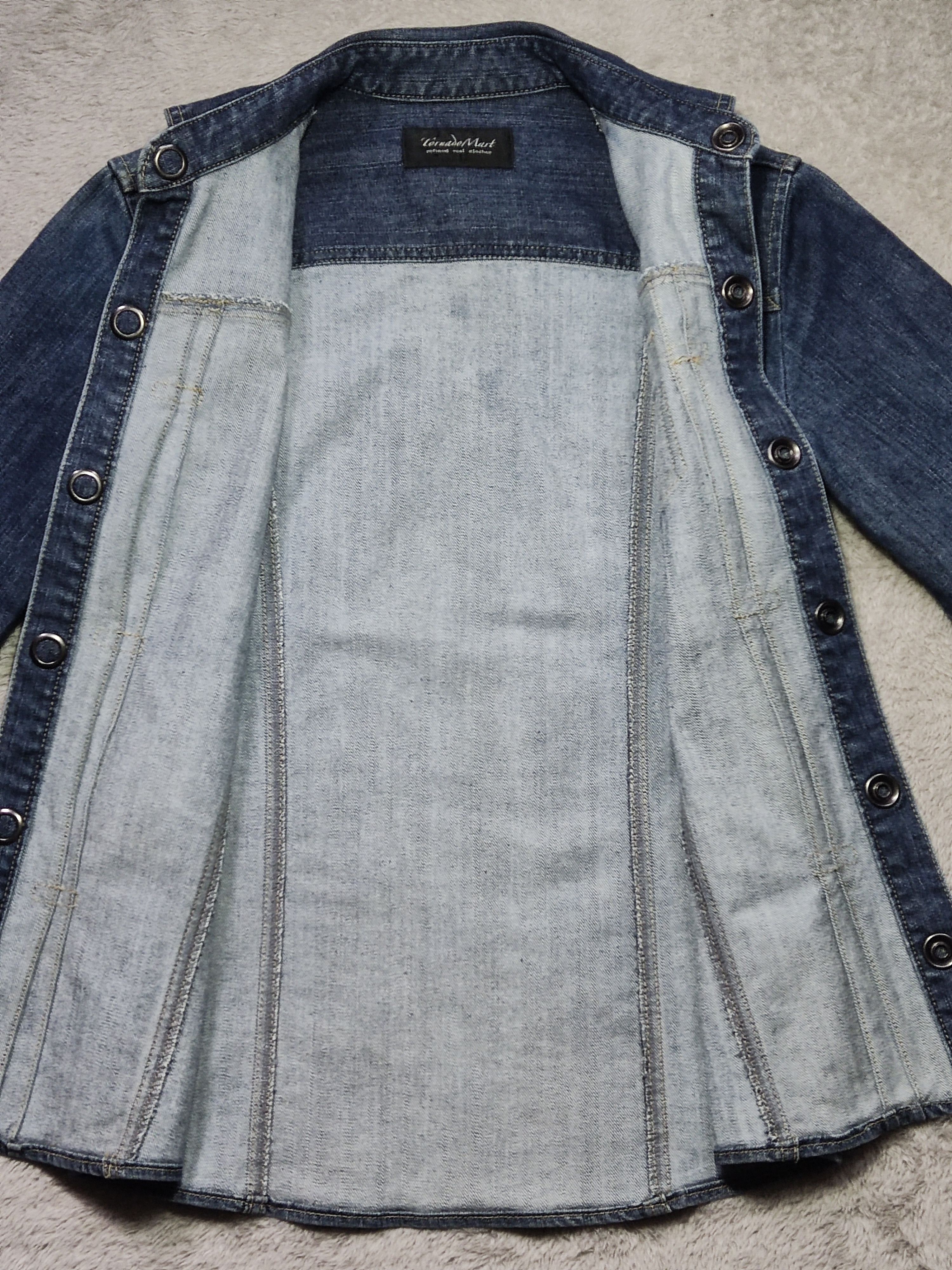 Tornado Mart Distressed Tornado Mart 3D Wrinkle Slim Denim Y2K Jacket Size M / US 6-8 / IT 42-44 - 14 Thumbnail