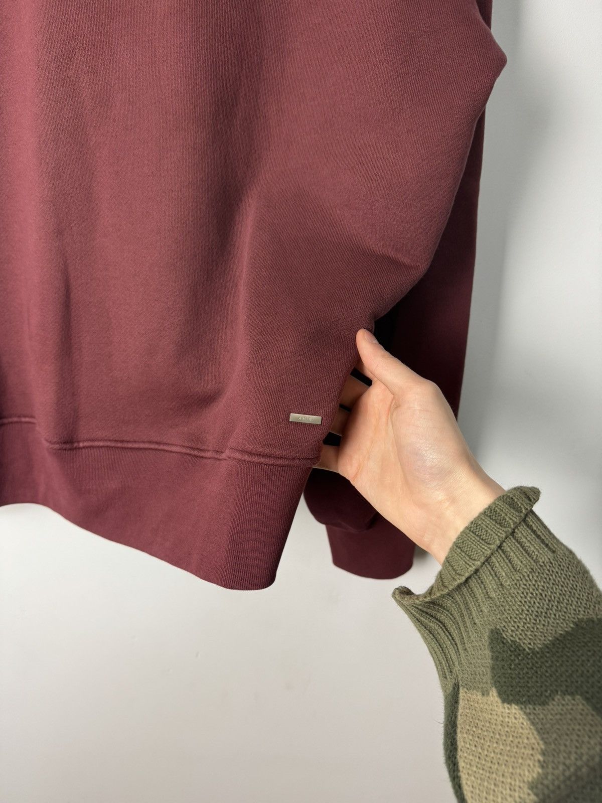 Amiri Amiri Sweatshirt Crewneck Maroon Burgundy Luxury Designer Size US L / EU 52-54 / 3 - 16 Thumbnail