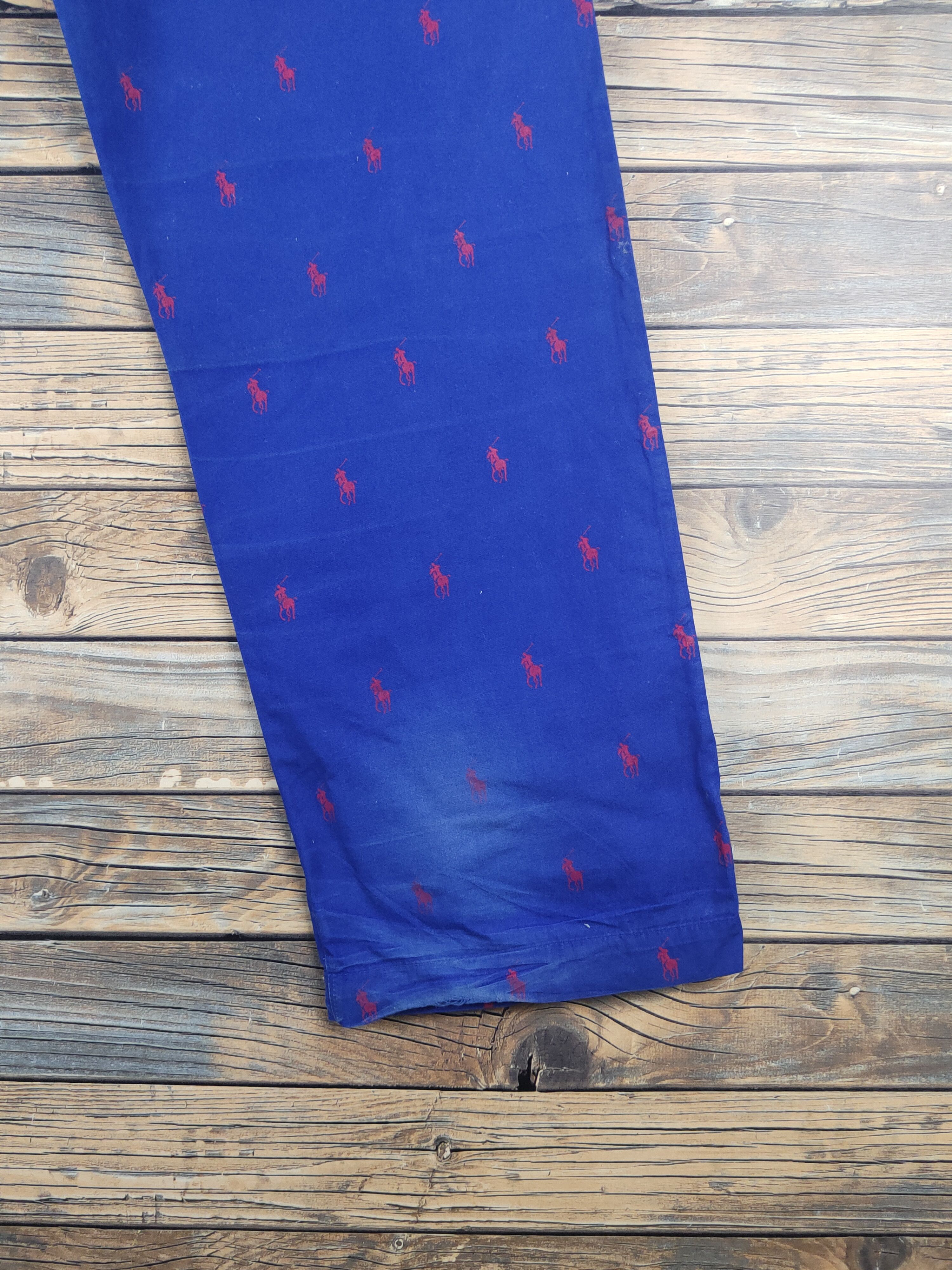 Polo Ralph Lauren DL Polo Ralph Lauren Blue Sleep Pants #46-014 Size US 28 / EU 44 - 11 Thumbnail