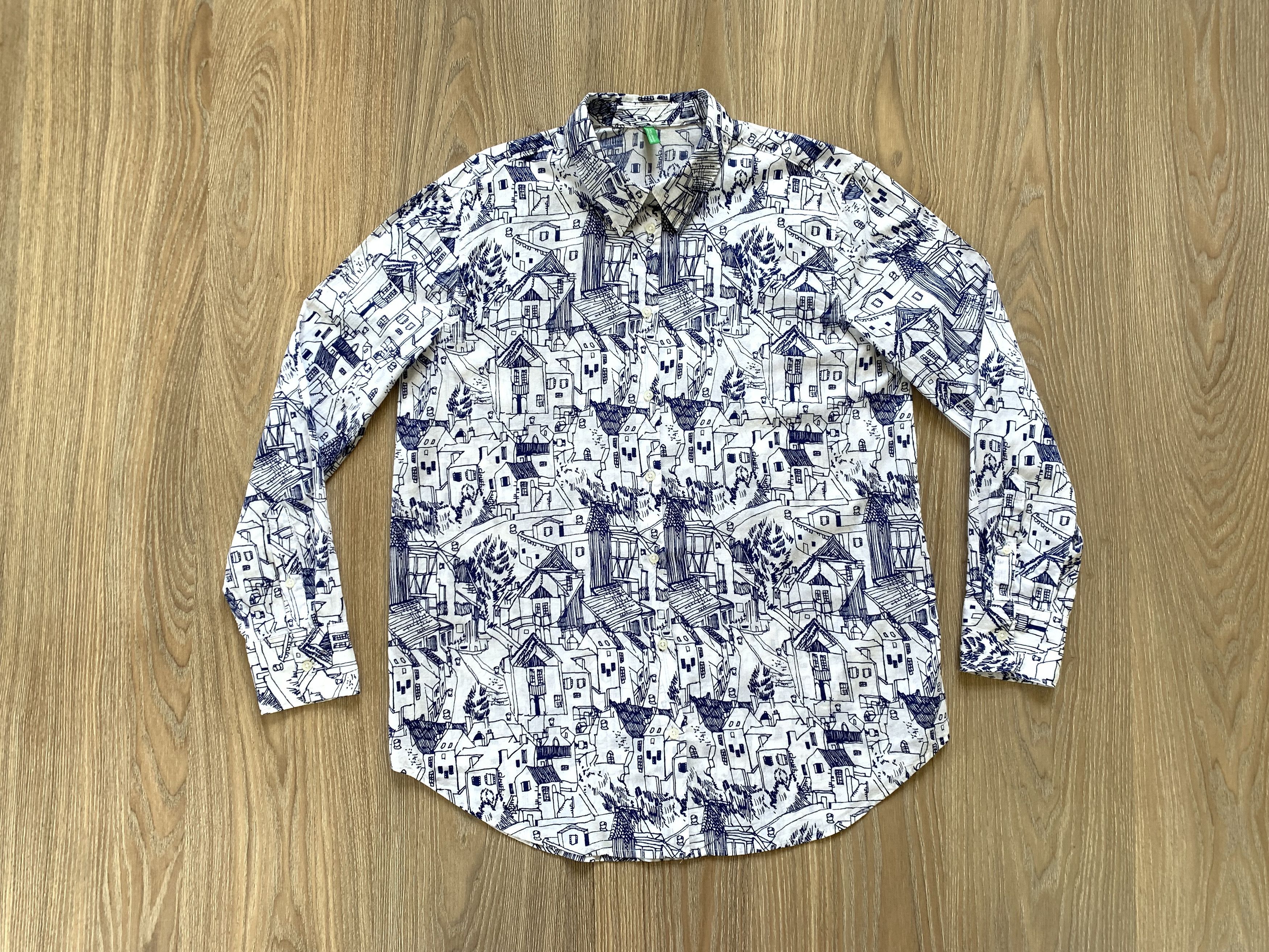 United Colors Of Benetton United Colors of Benetton Over Print City Shirt Button Up Size US M / EU 48-50 / 2 - 2 Thumbnail