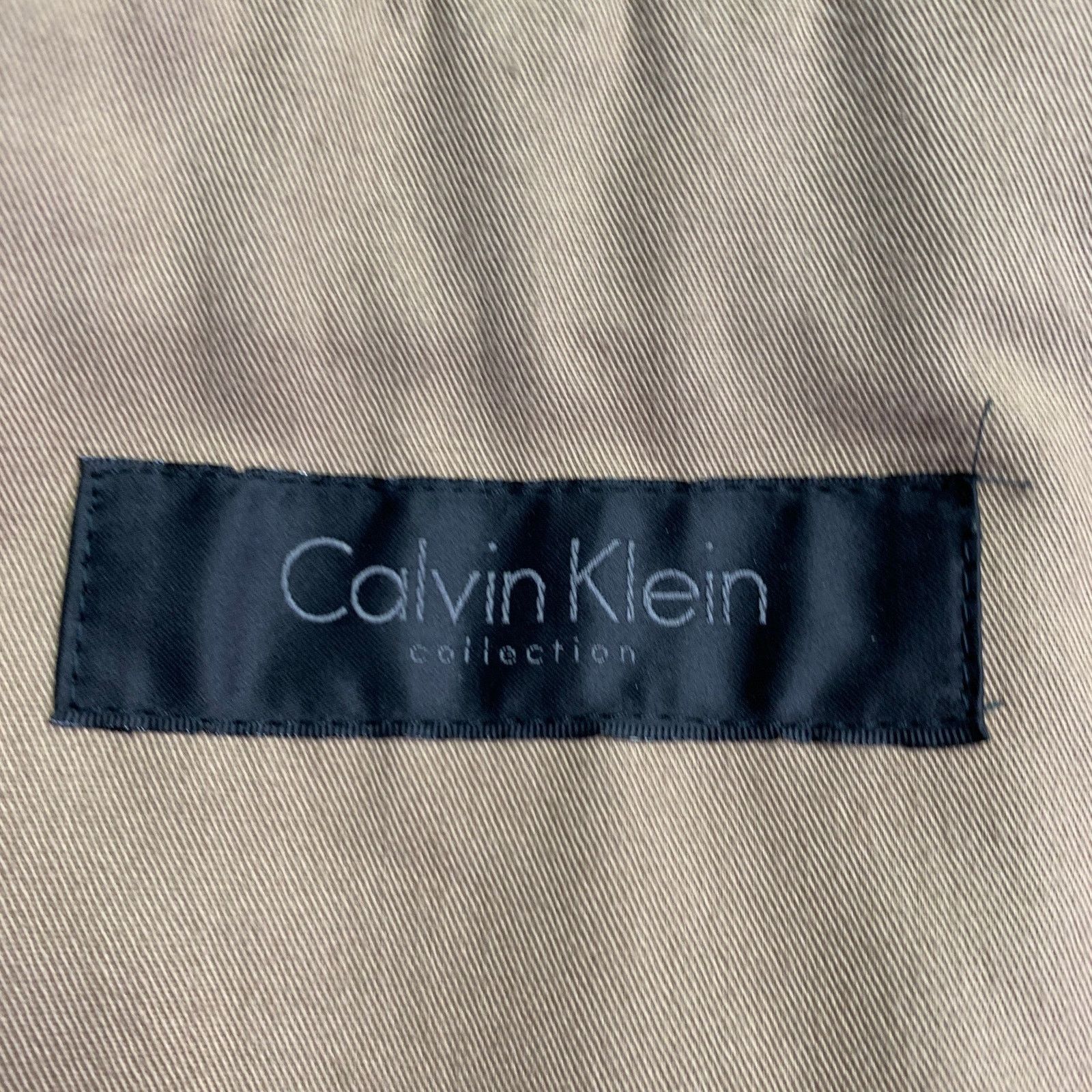 Calvin Klein CALVIN KLEIN Grey Charcoal Cotton Linen Blend Suit Size 40S - 7 Thumbnail