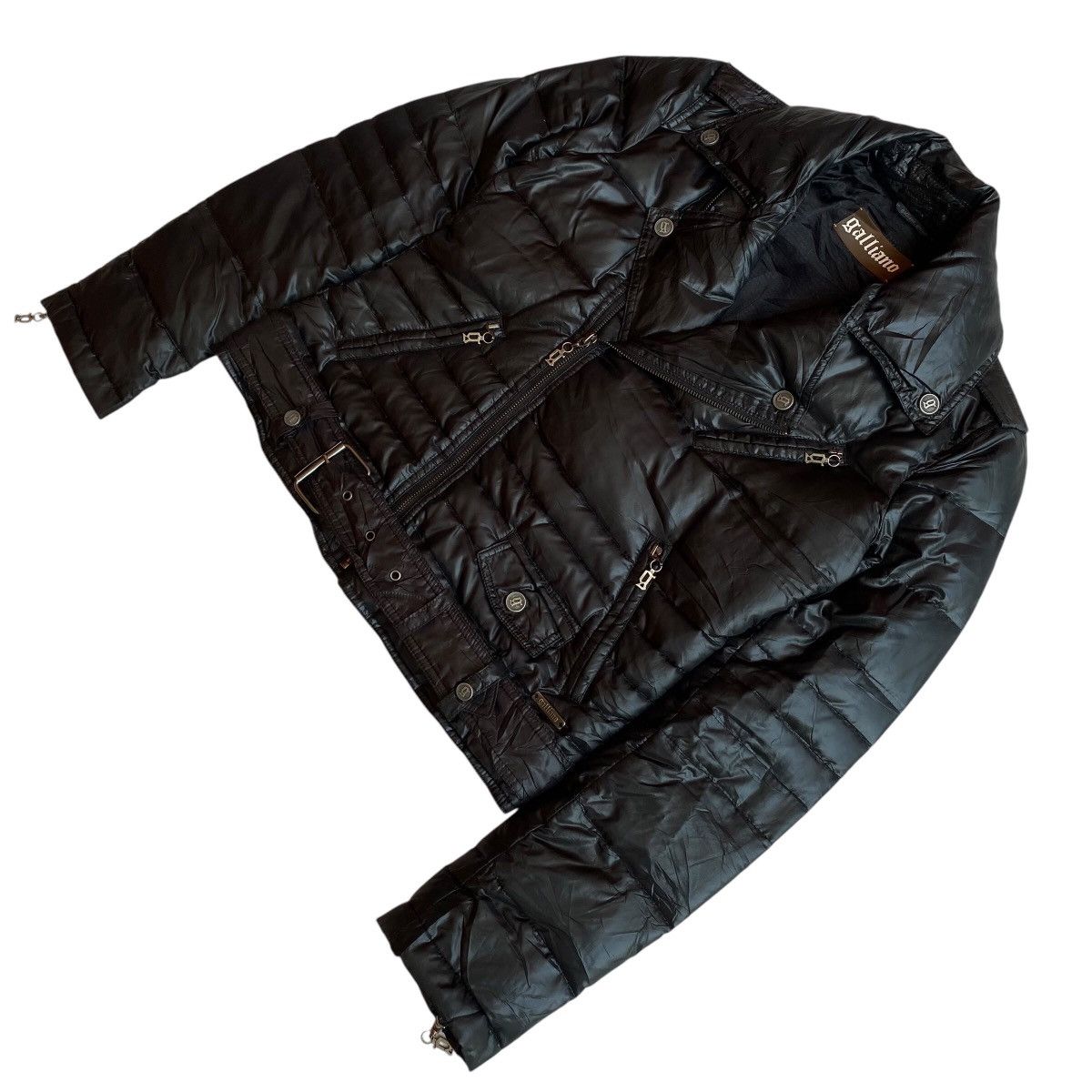 John Galliano Galliano Bikers Puffer Down Jacket Size US S / EU 44-46 / 1 - 6 Thumbnail