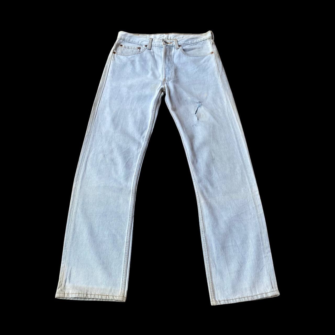 Levi's Vintage Clothing W30X30" VINTAGE 94 LEVIS 501 DISTRESSED LIGHTWASH DENIM Size US 30 / EU 46 - 1 Thumbnail
