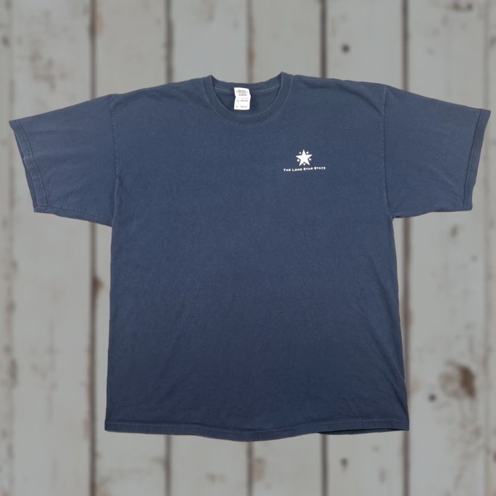 Gildan VINTAGE Gildan T Shirt Men 2XL Blue Texas Lone Star State Davey Crockett Quote Short Sleeve Crew Neck Shirt Mens Size US XXL / EU 58 / 5 - 1 Thumbnail