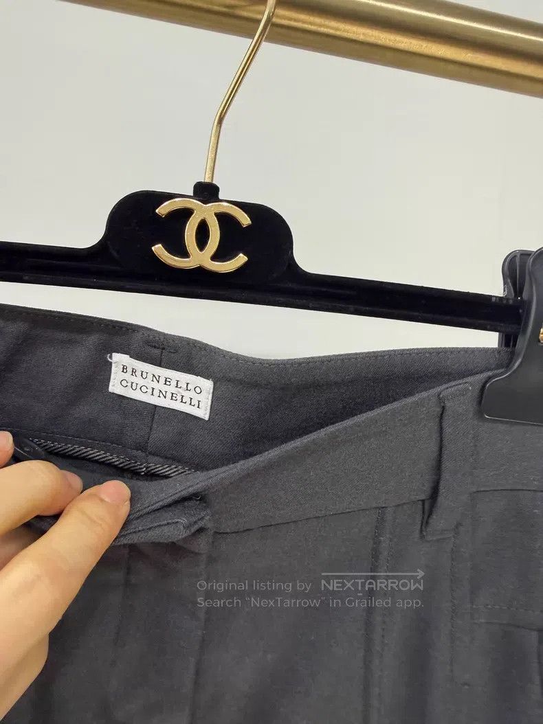 Brunello Cucinelli Brunello Cucinelli Gray-Black Dress Pants Size 25" / US 0 / IT 36 - 5 Thumbnail