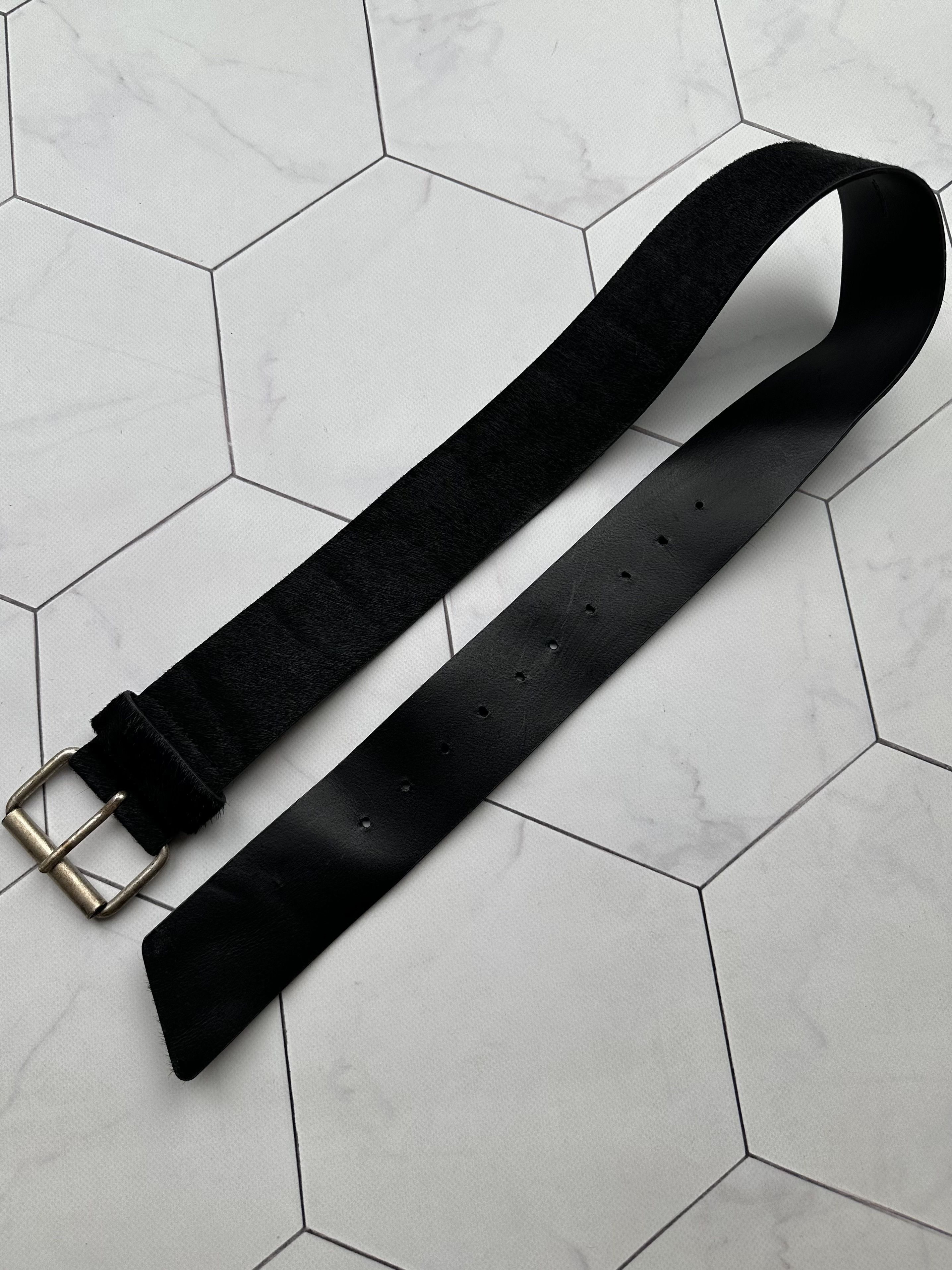 Diesel Diesel Black Gold Leather/Horse Hide Belt (B260) Size 32 - 2 Thumbnail