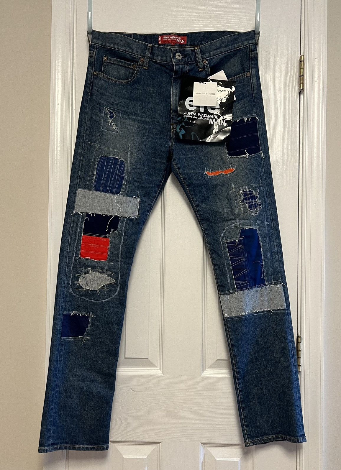 Comme des Garcons Junya Watanabe Commes Des Garçons Patchwork Jeans Brand New Size US 34 / EU 50 - 2 Thumbnail