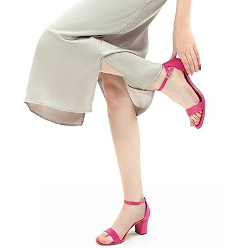 Other Dobolin Women's Size 10.5 Hot Pink Ankle Strap Heels Size US 10.5 / IT 40.5 - 4 Thumbnail