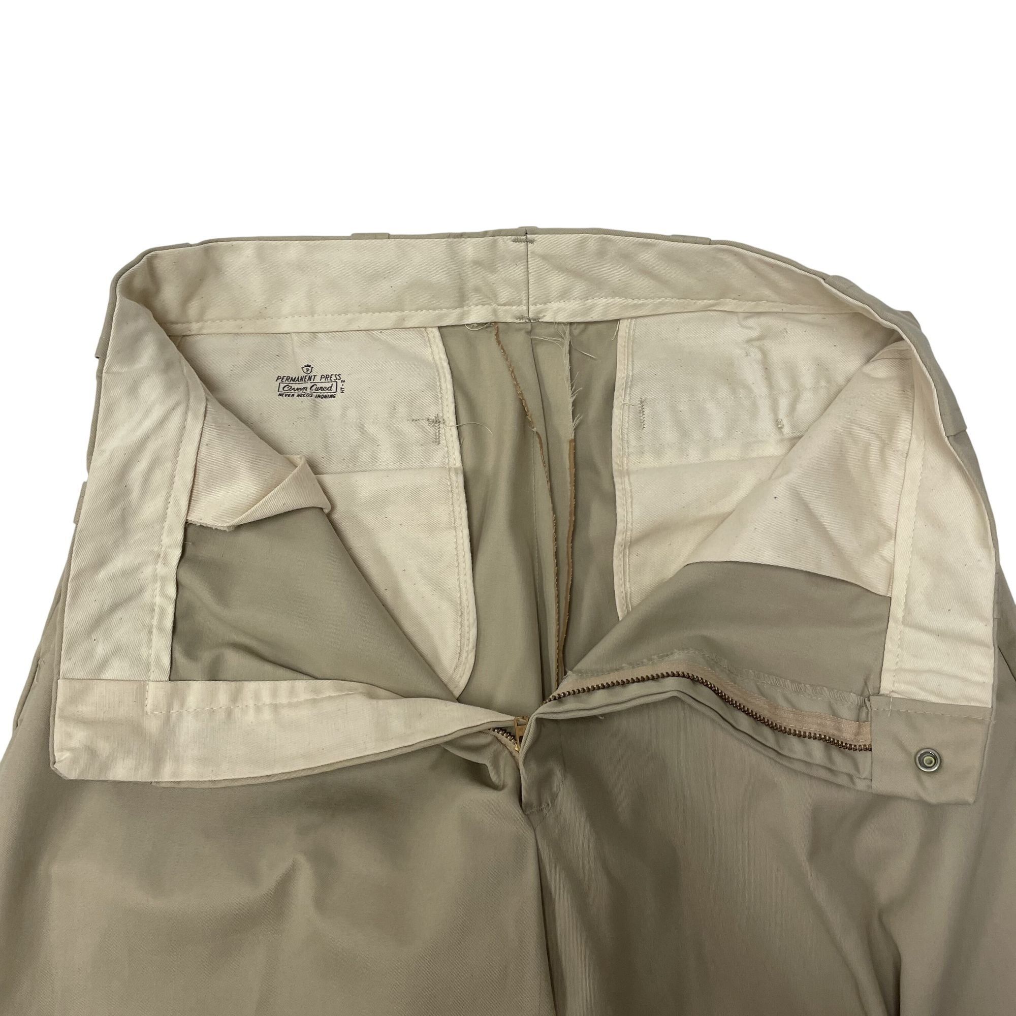 Other Vtg Beige KHAKI Oven Cured WORKER Chore Pants Size US 34 / EU 50 - 4 Thumbnail