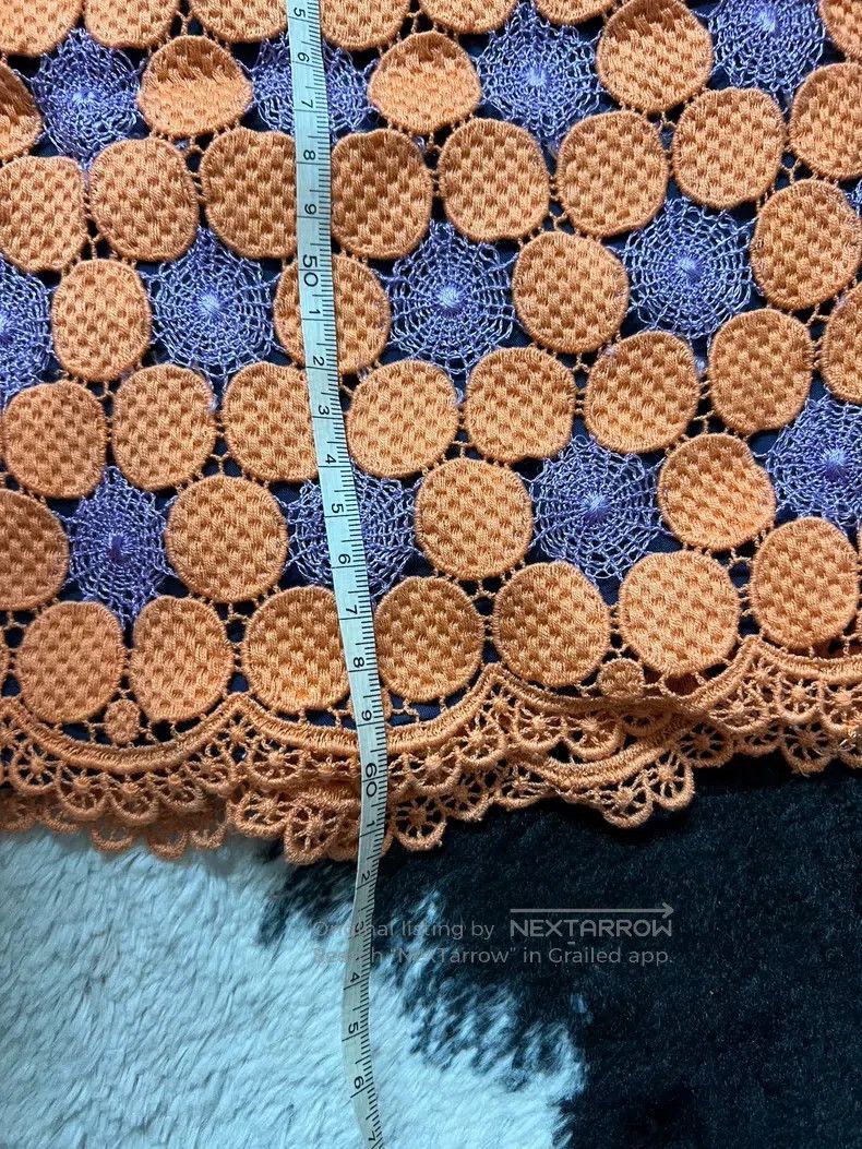 Comme des Garcons Comme des Garcons size L Spiderweb Purple Orange Skirt wit Size 23" - 4 Thumbnail