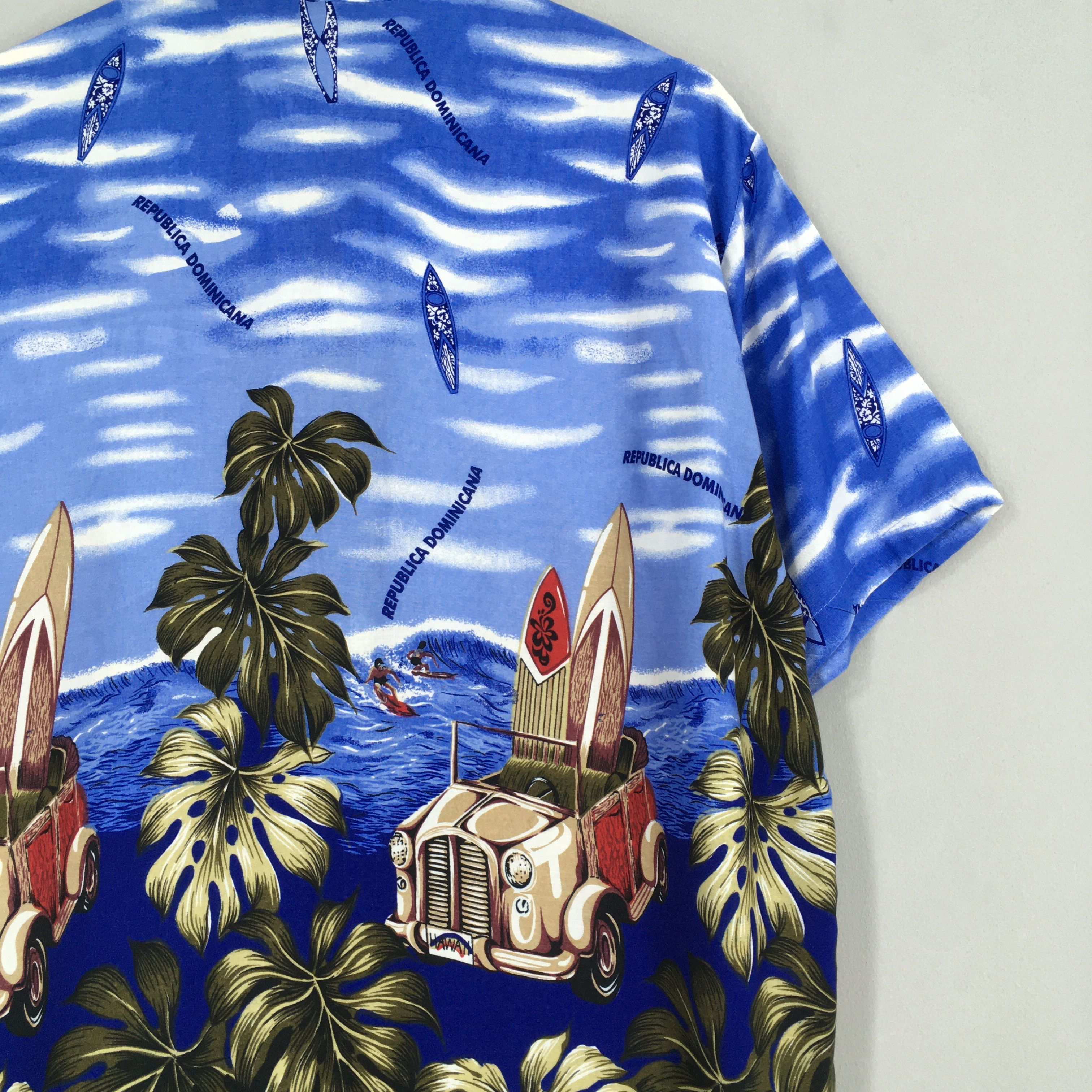 Life's a Beach Vintage Aloha Floral Classic Car Shirt Medium Size US M / EU 48-50 / 2 - 7 Thumbnail