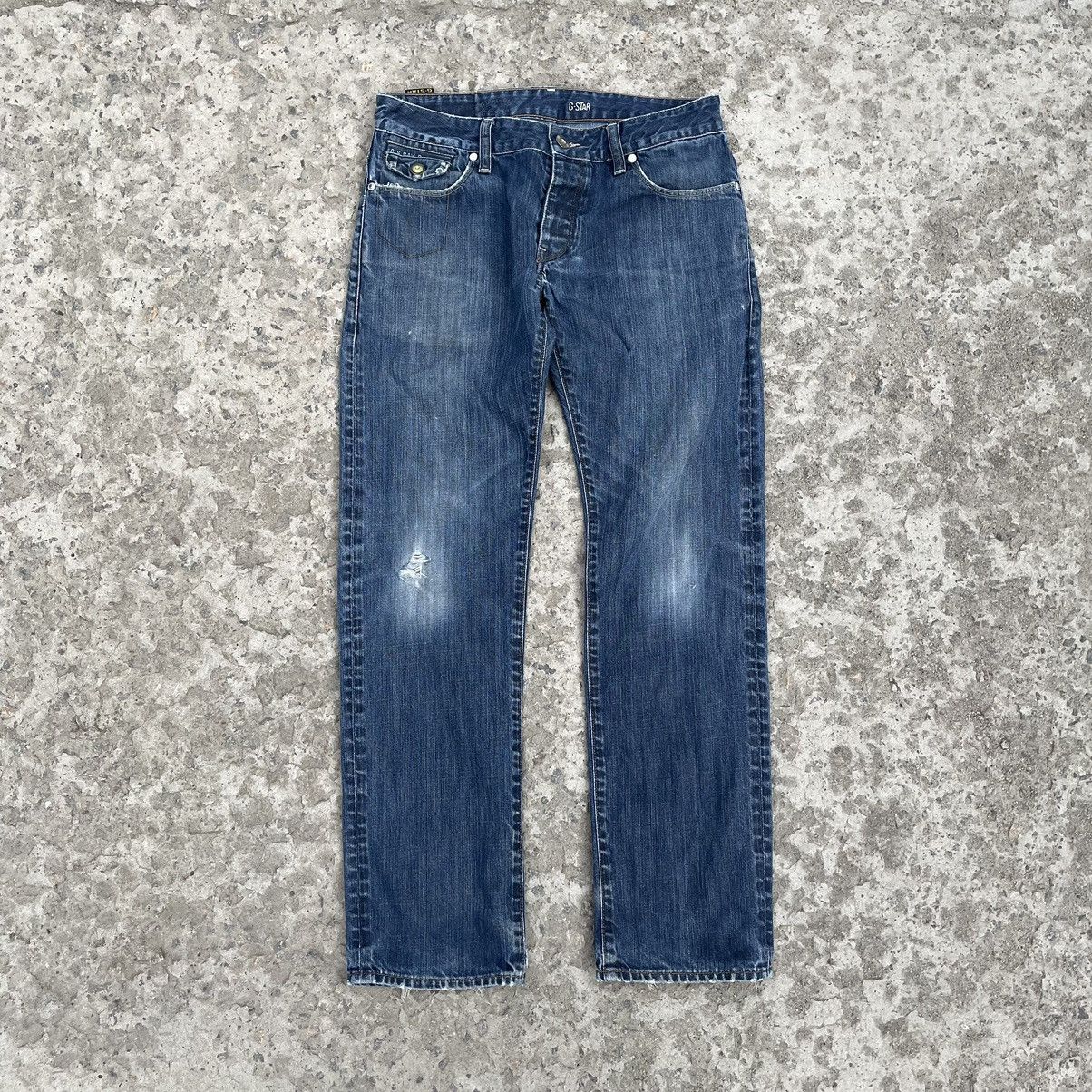 G-Star × Vintage Vintage G Star Raw 3301 Jeans Size 32 Fitted Y2K Style USA Size US 32 / EU 48 - 1 Thumbnail