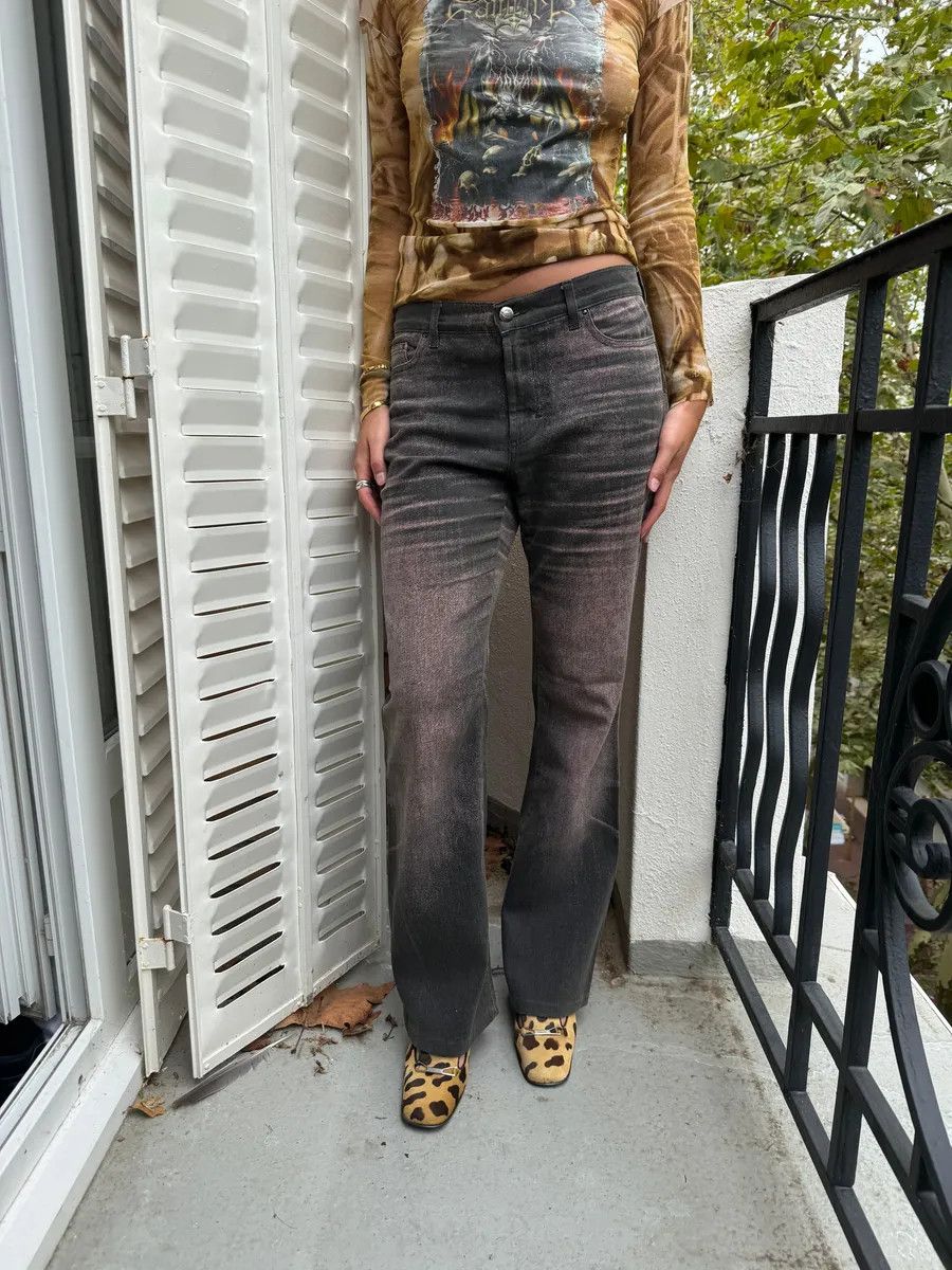 Just Cavalli SS2004 Cavalli Shadow Obscure Denim Pants Size US 30 / EU 46 - 4 Thumbnail