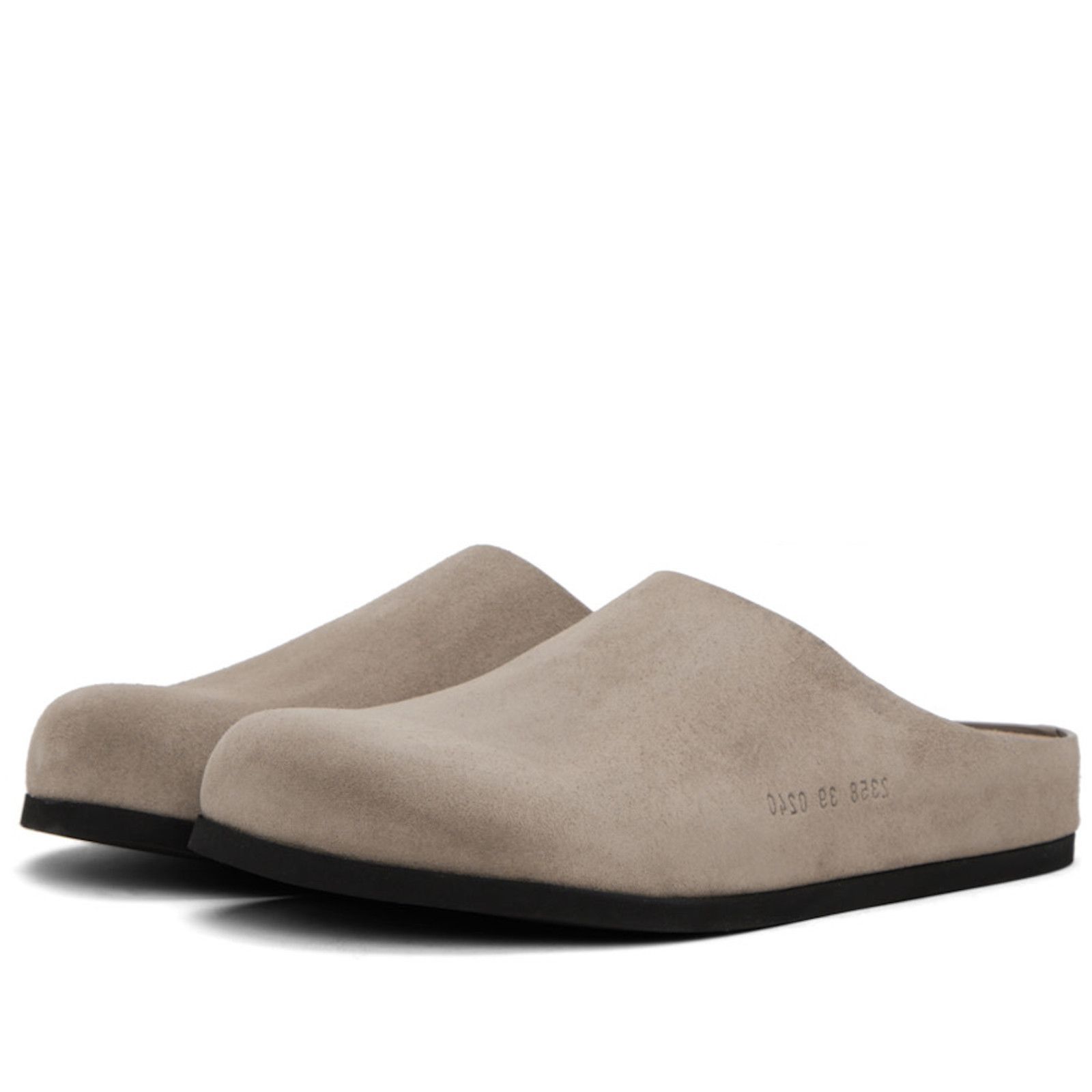 COMMON PROJECTS CLOG IN SUEDE TAUPE 2358 0240 US 8 EU 41