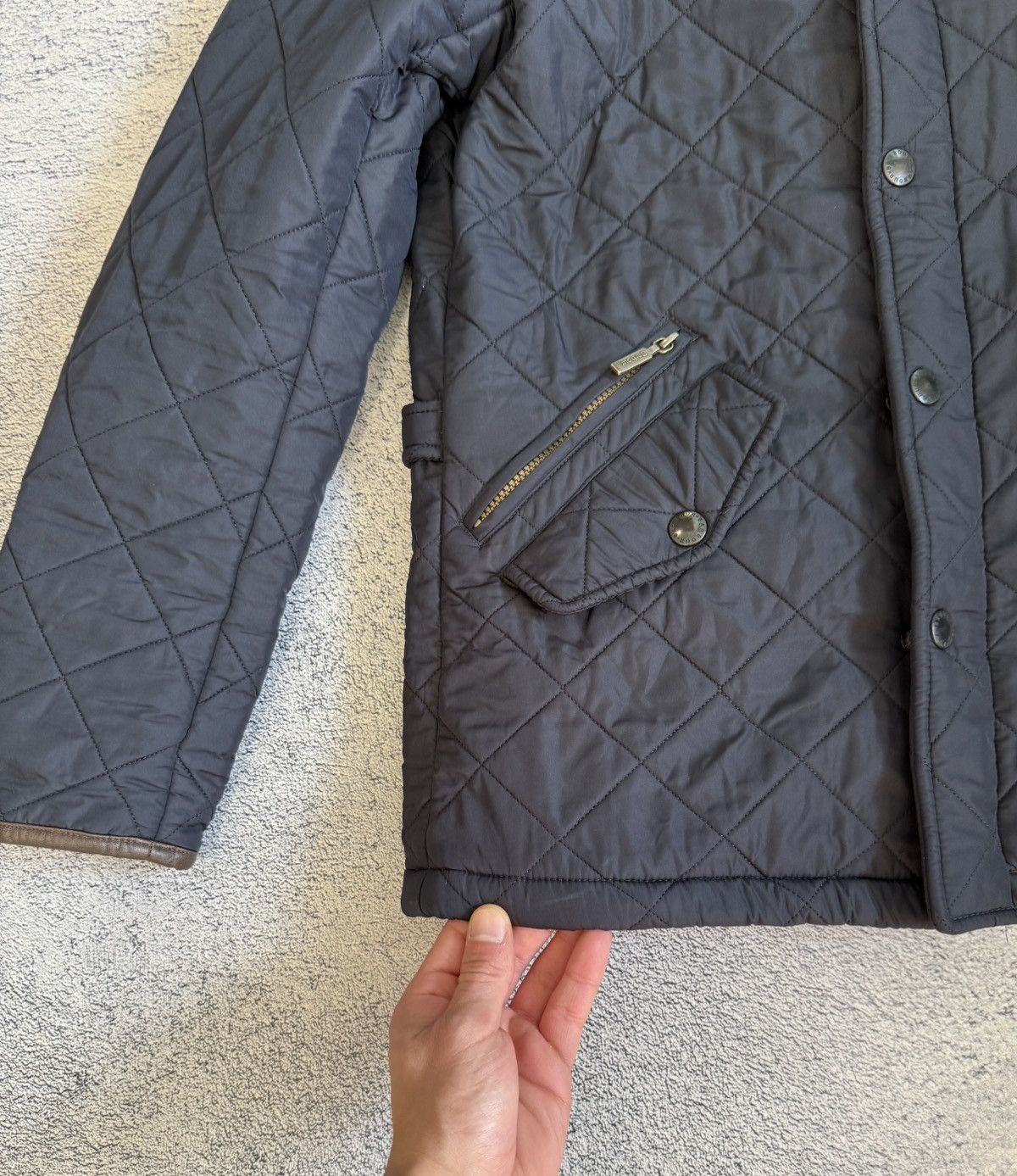 Barbour Barbour Powell Quilted Jacket Men S Black Brown Trim Classic Size US S / EU 44-46 / 1 - 15 Thumbnail