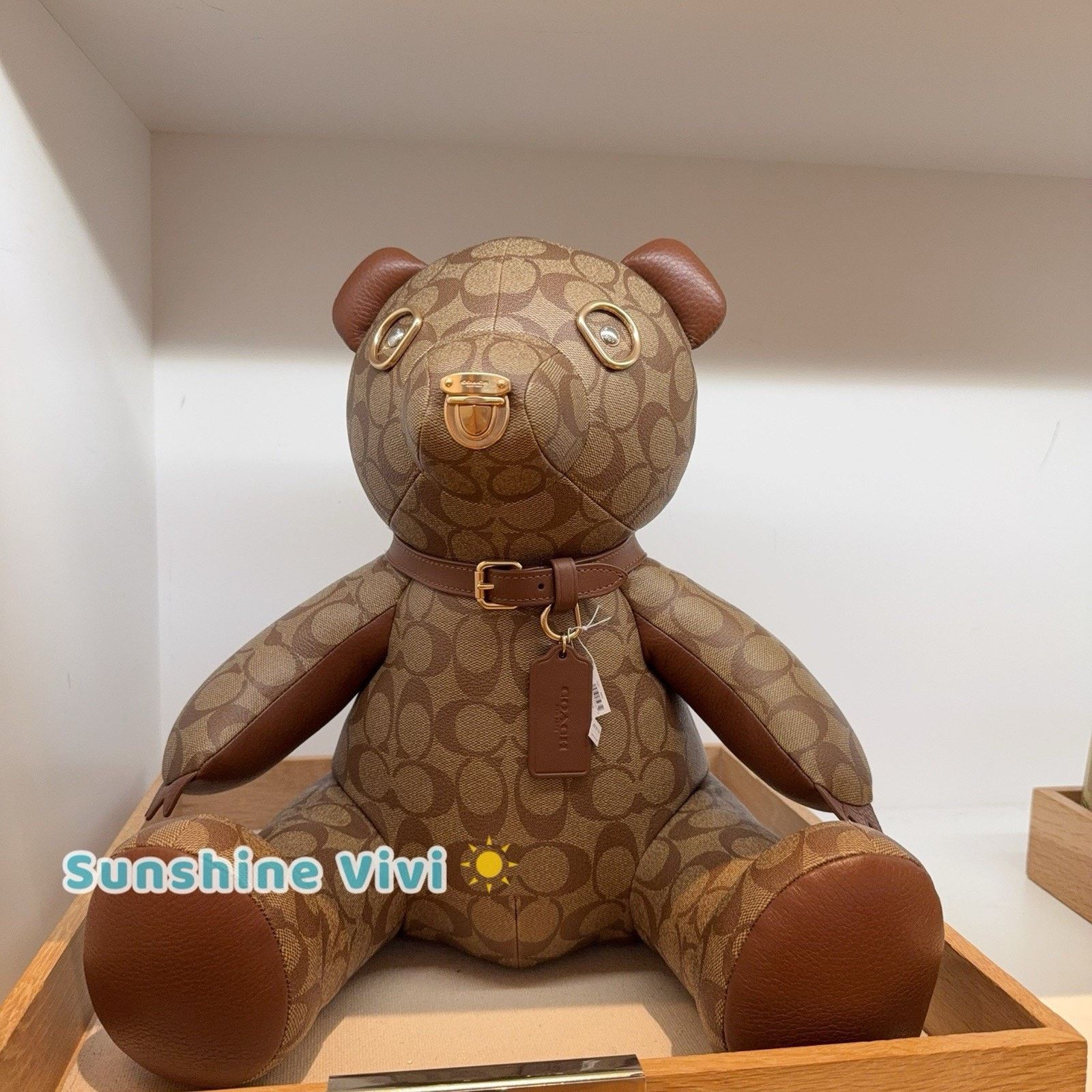 Coach NWT COACH Large Leather Collectible Bear Teddy Bear CE974 Size ONE SIZE - 1 Thumbnail