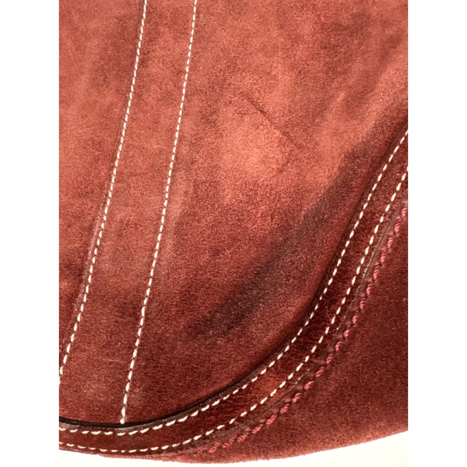 Coach VINTAGE Coach Soho Hobo Bag Burgundy Red Suede Leather Maroon D0793-F10935 Women Size ONE SIZE - 7 Thumbnail