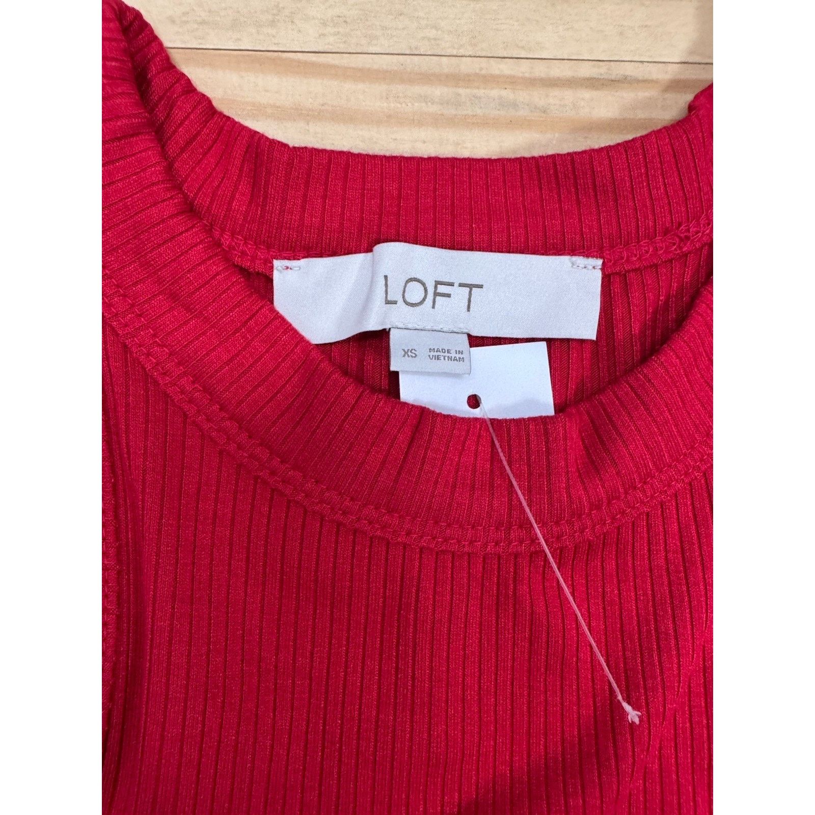 Loft Loft Red Halter Stretch Knit Side-slit Maxi Dress X-Small Size XS / US 0-2 / IT 36-38 - 7 Thumbnail