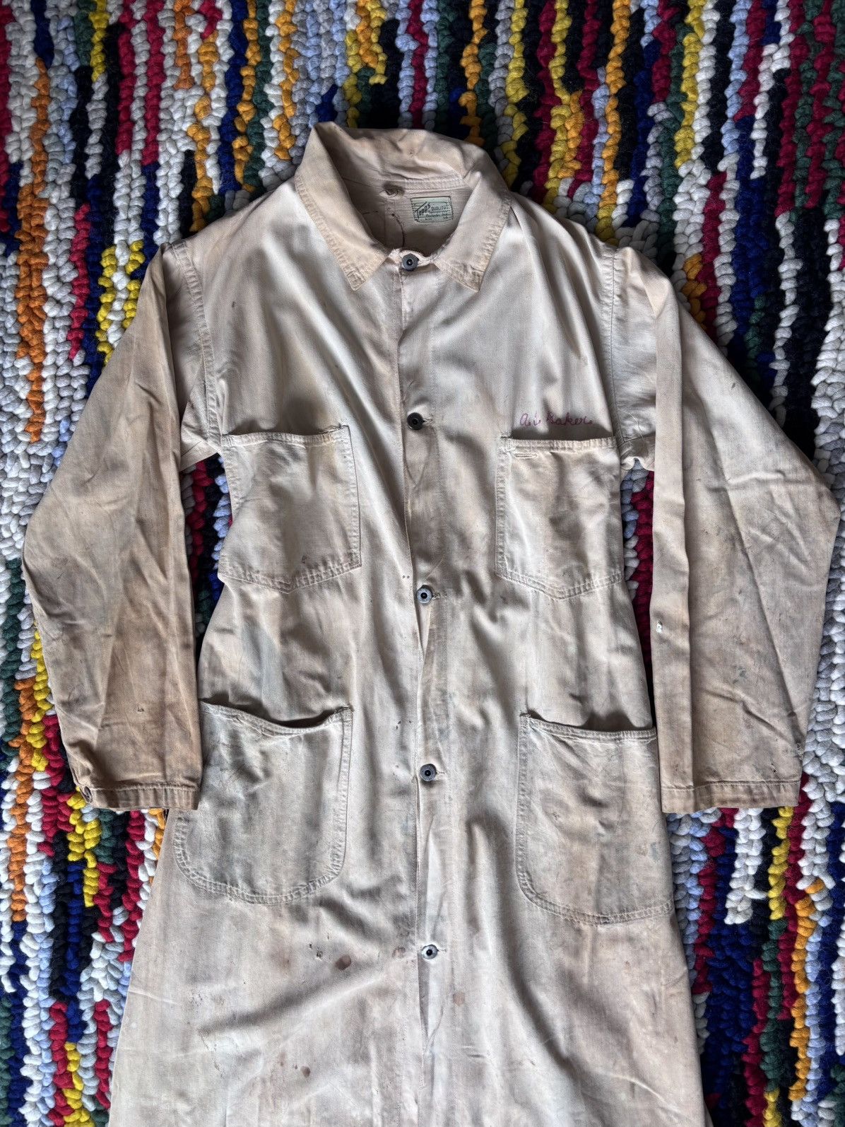 Vintage 1950s Topps Car Mechanic Coat Rare Size US L / EU 52-54 / 3 - 2 Thumbnail