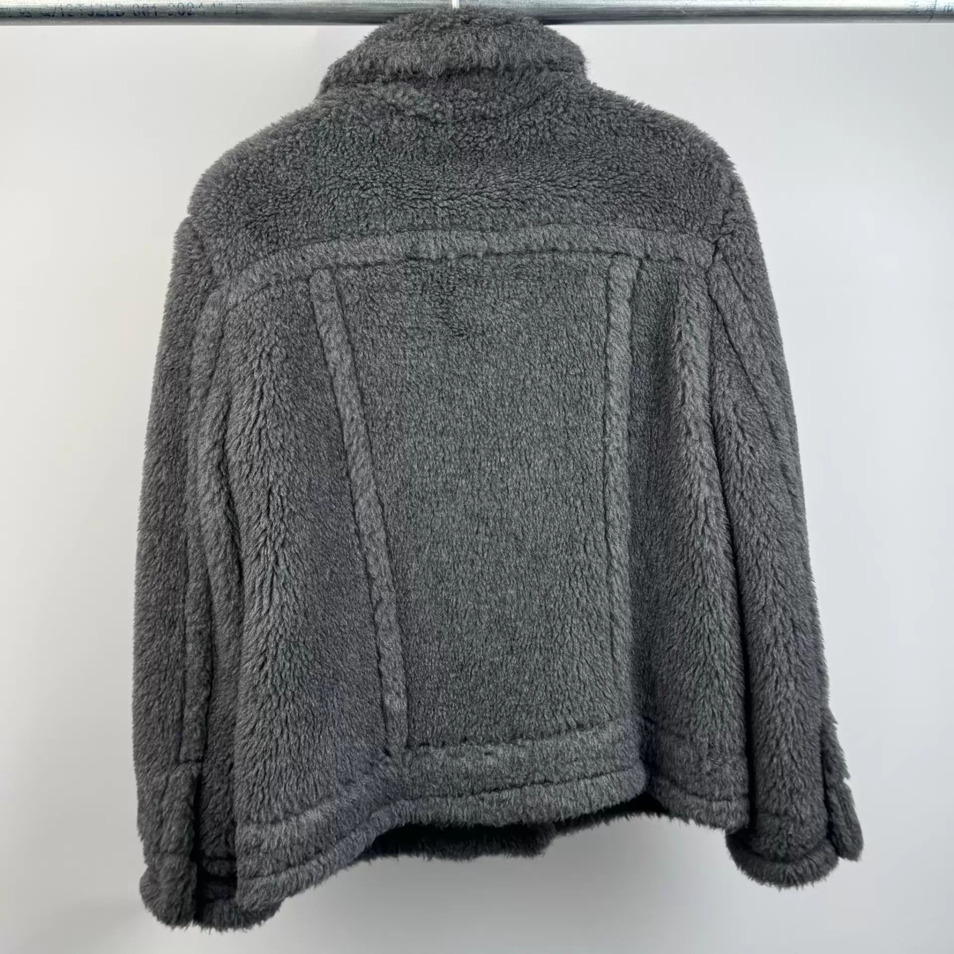 Max Mara MAXMARA Wool Teddy Coat Gray 155 Size XS / US 0-2 / IT 36-38 - 2 Thumbnail