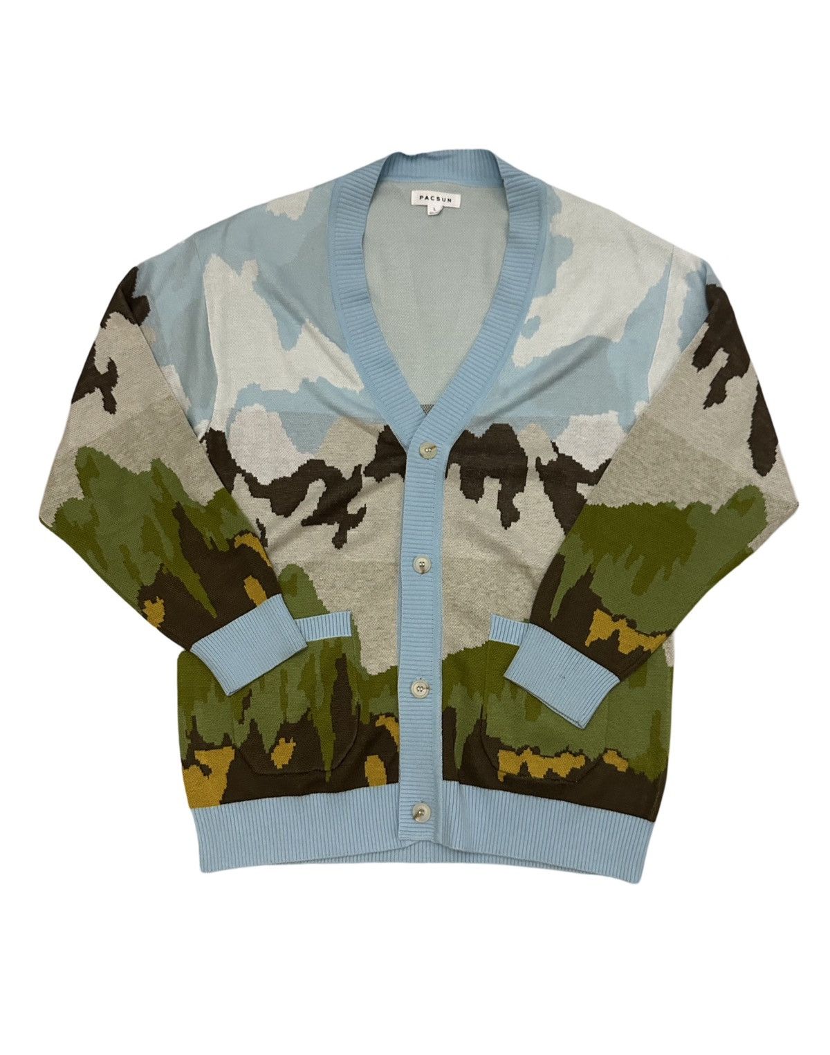 Pacsun × Vintage Landscape Cardigan Pacsun Size US L / EU 52-54 / 3 - 1 Thumbnail