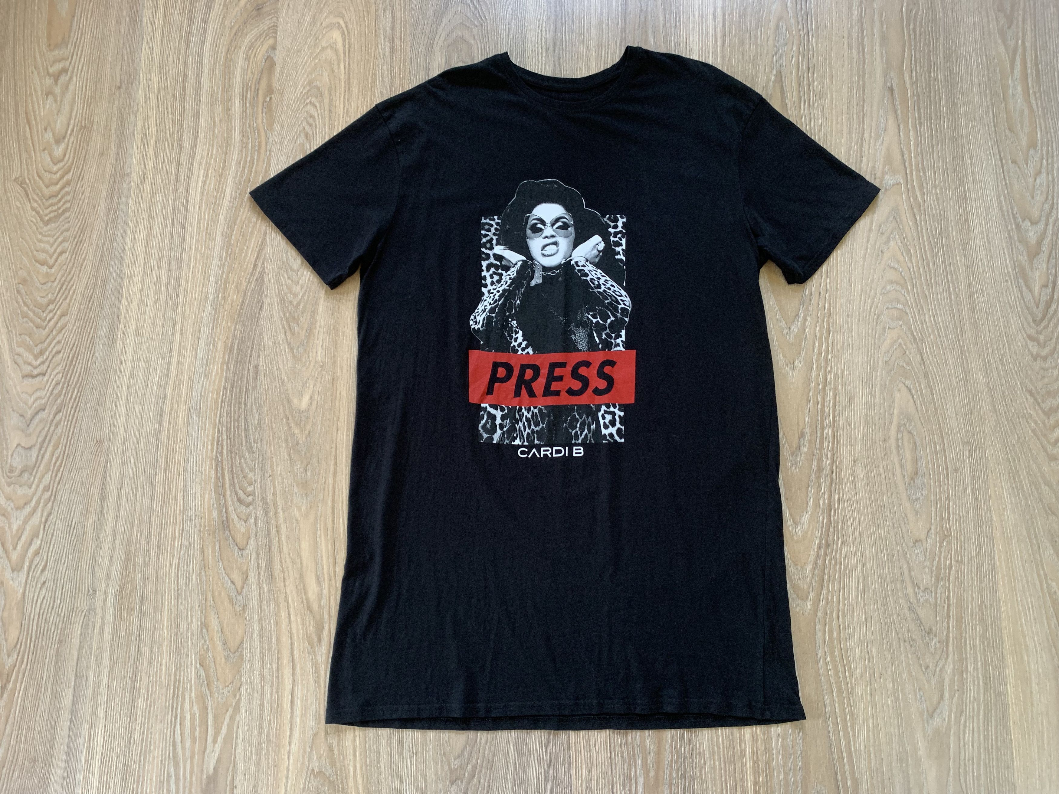 Band Tees Cardi B “PRESS” Official Graphic Black T-Shirt Size S / US 4 / IT 40 - 2 Thumbnail