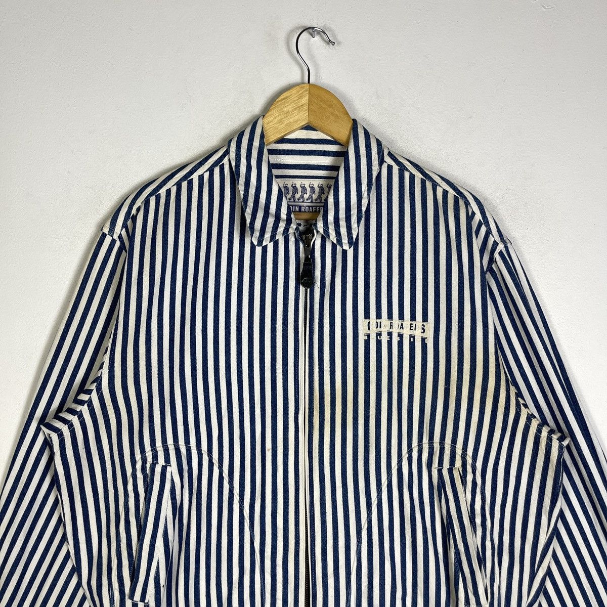 Vintage Vintage Blue Spice Hickory Stripe Vertical Blouson Jacket Size US M / EU 48-50 / 2 - 4 Thumbnail