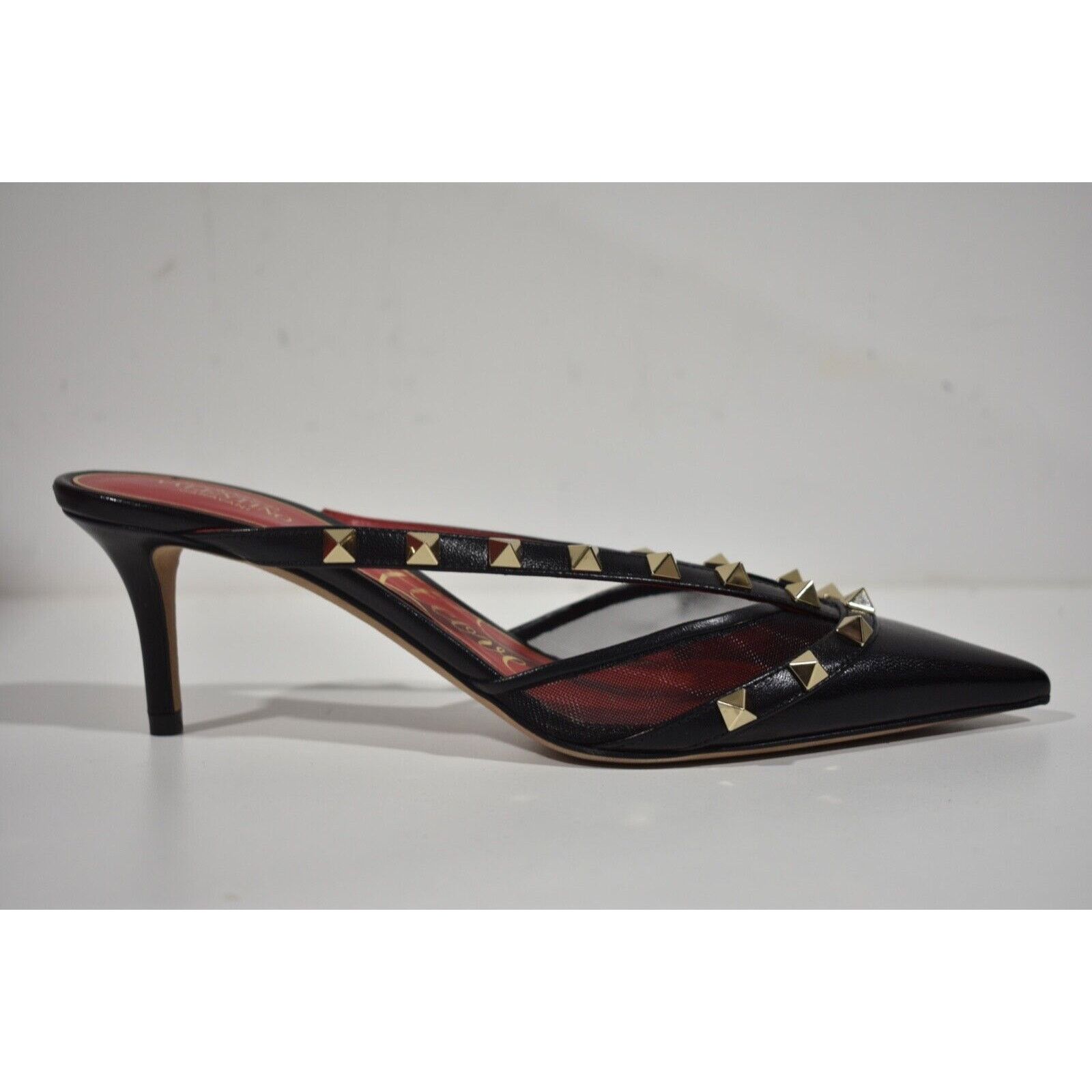 Valentino Rockstud Mule Classic Pointed Backless Sandal Heel Pump 36 Size US 6 / IT 36 - 2 Thumbnail