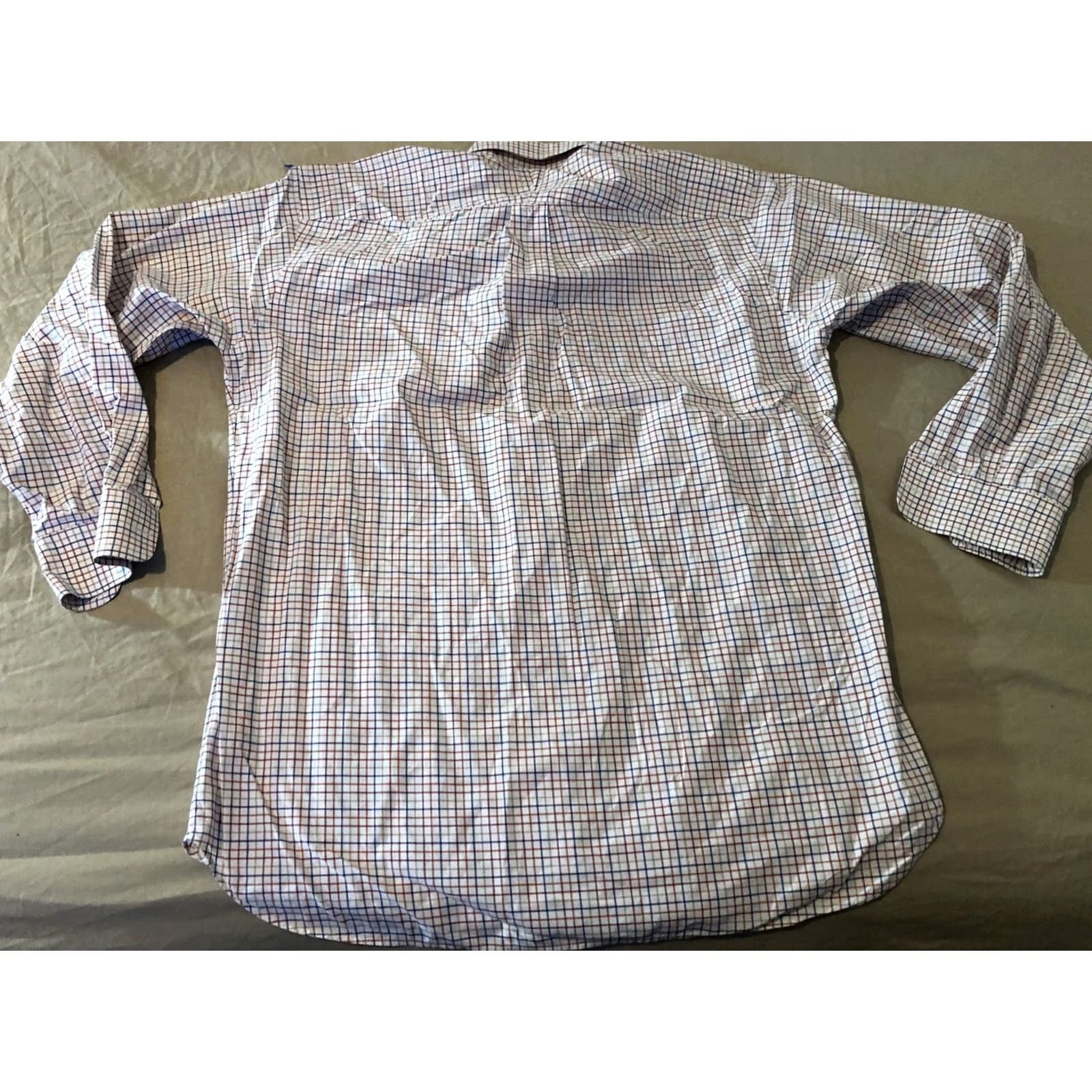 Robert Talbott Mens Robert Talbott Dress Shirt 15.5 34 White Cotton Button Shirt Mens Size 42R - 5 Thumbnail
