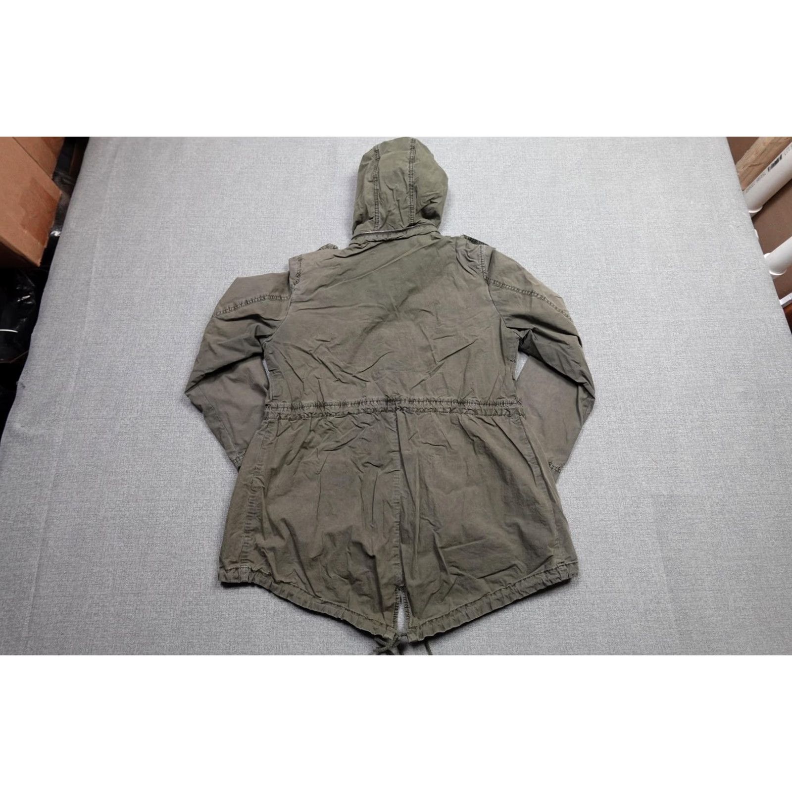Levi's Levi's Parka Coat Womens Large Green Army Hooded Fishtail Utility Jacket Zip Size L / US 10 / IT 46 - 5 Thumbnail