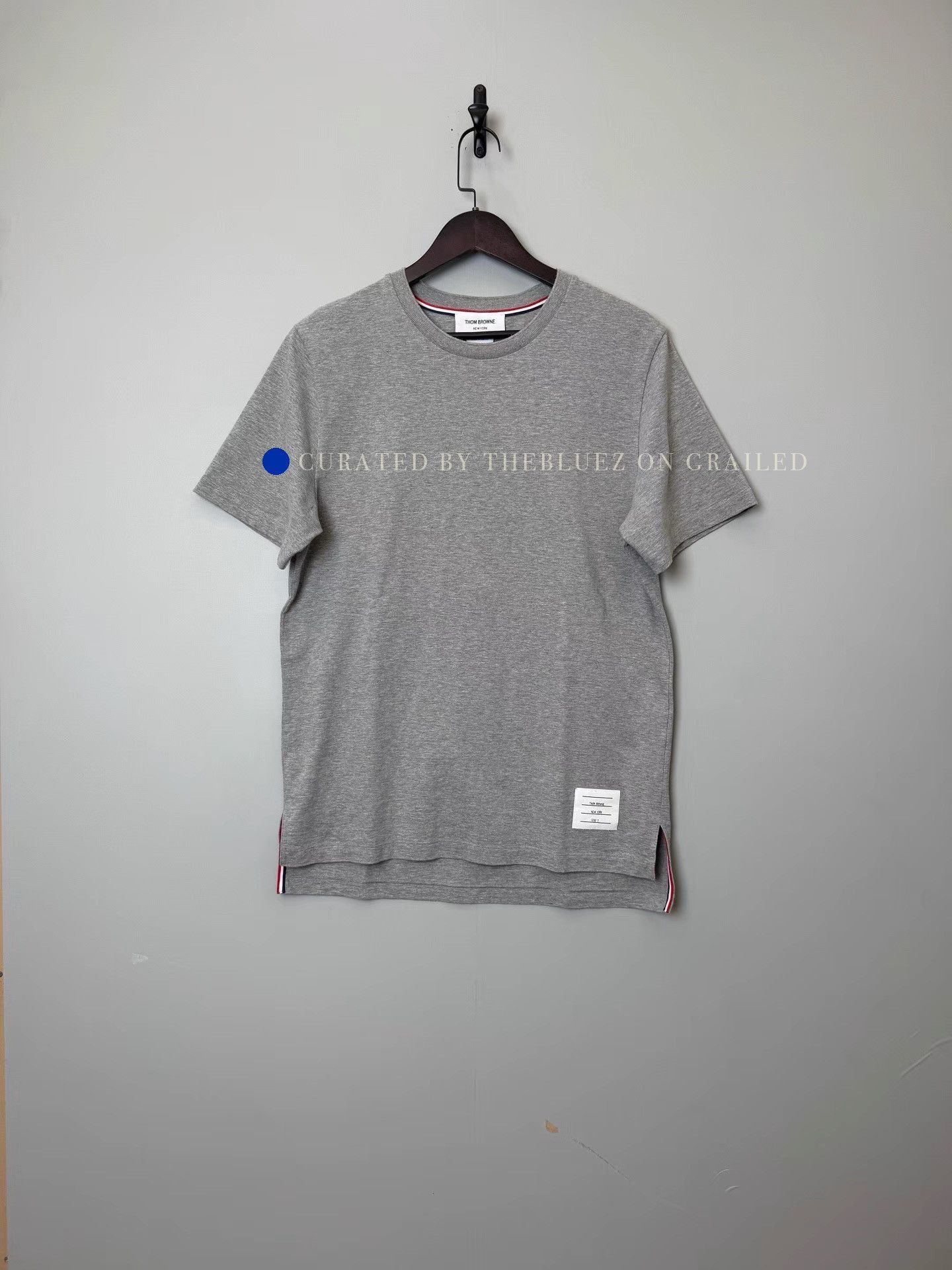 Thom Browne Classic Tricolor Short Sleeve Tee in Gray Size US M / EU 48-50 / 2 - 1 Thumbnail