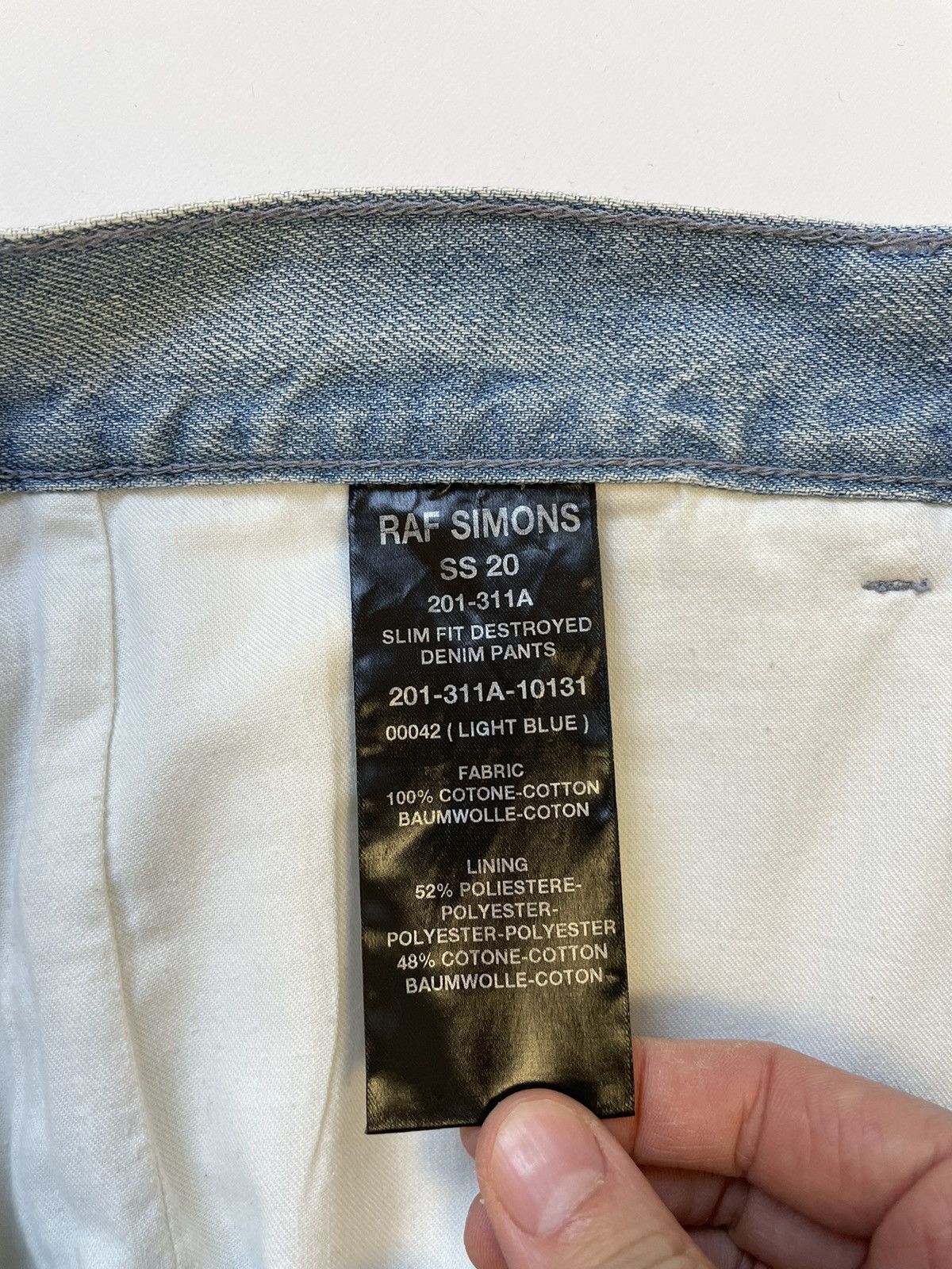 Raf Simons S/S 20 Destroyed Double Layer Jeans Size US 34 / EU 50 - 7 Thumbnail