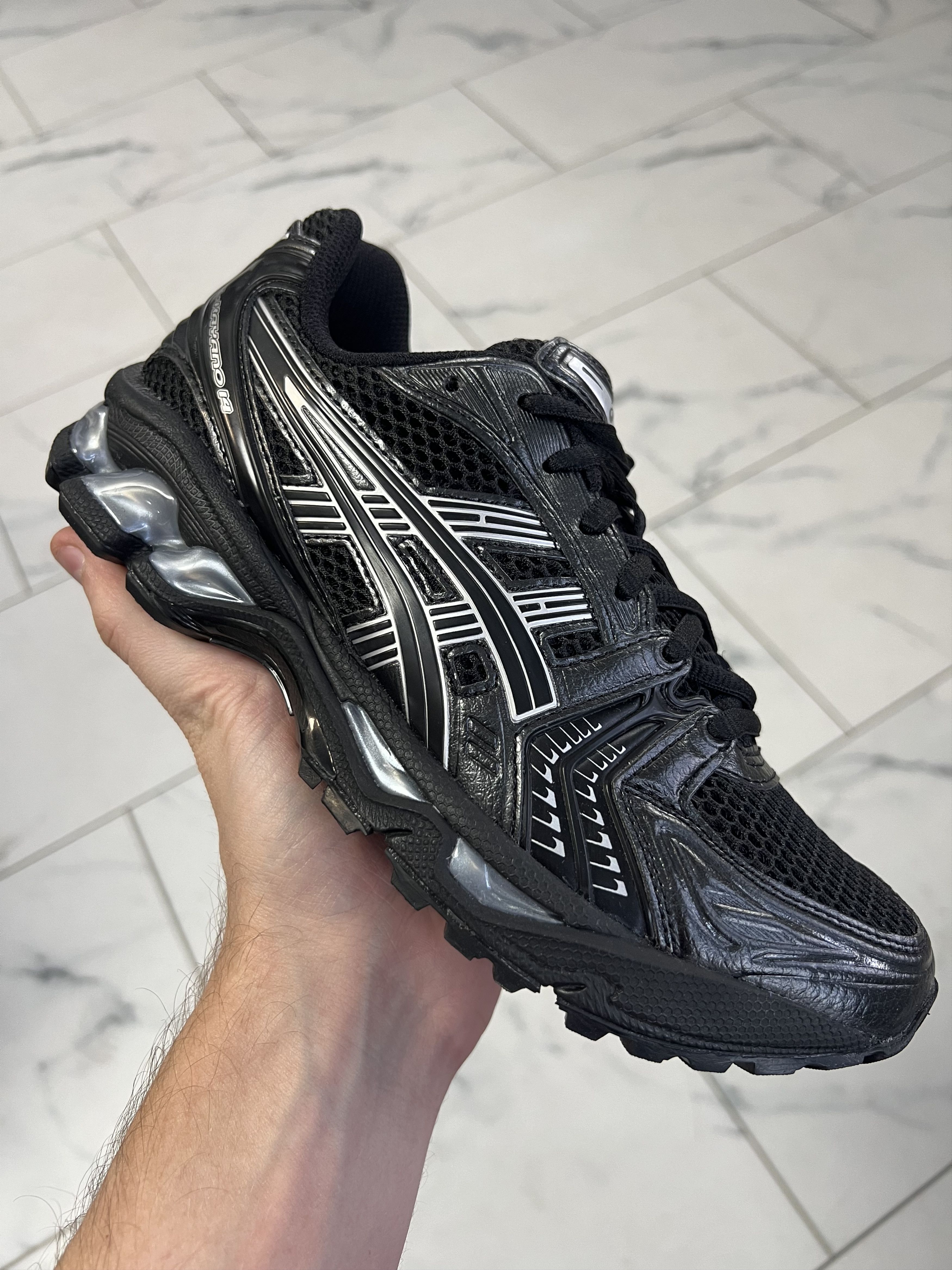 ASICS Gel-Kayano 14 'Black/Pure Silver' Size Brand New