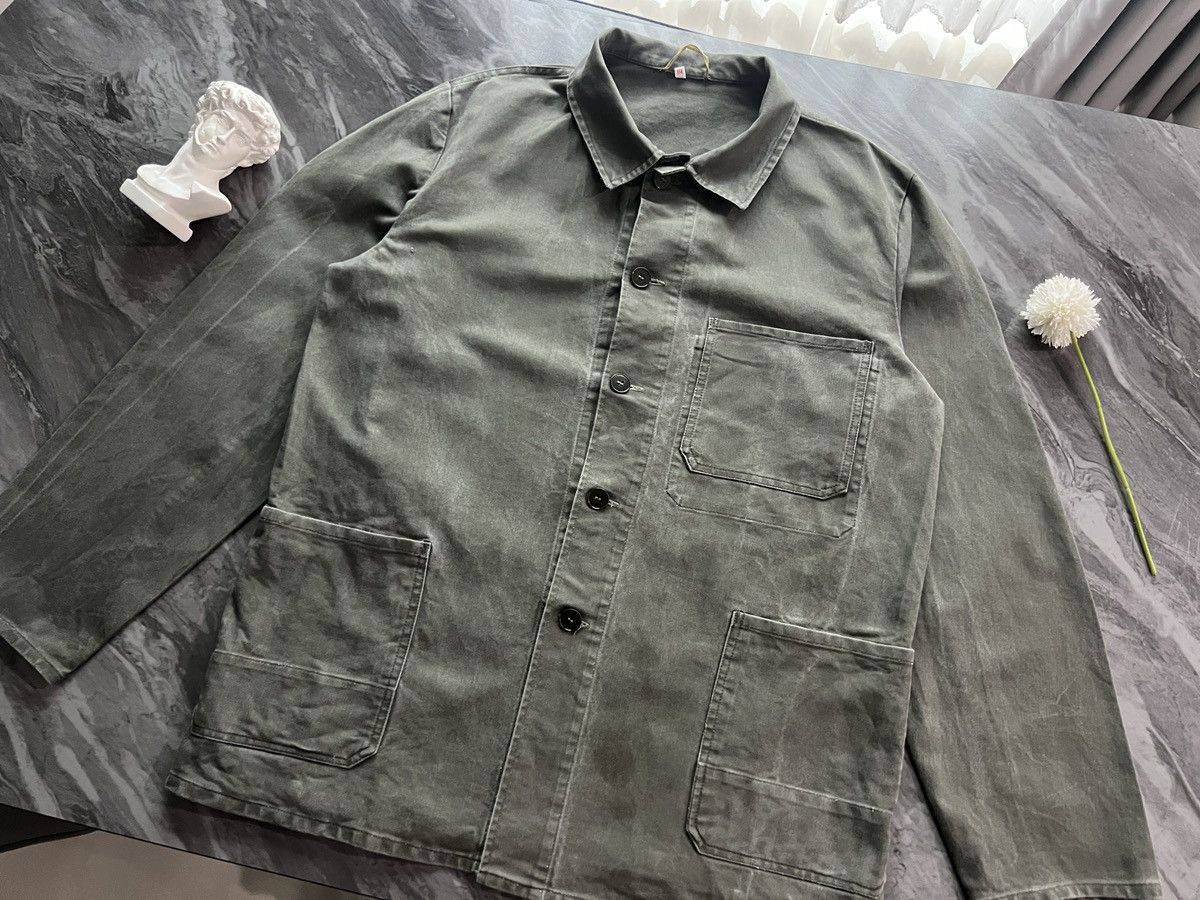 Vintage Vintage Military : France Moleskin Green Size US L / EU 52-54 / 3 - 1 Thumbnail