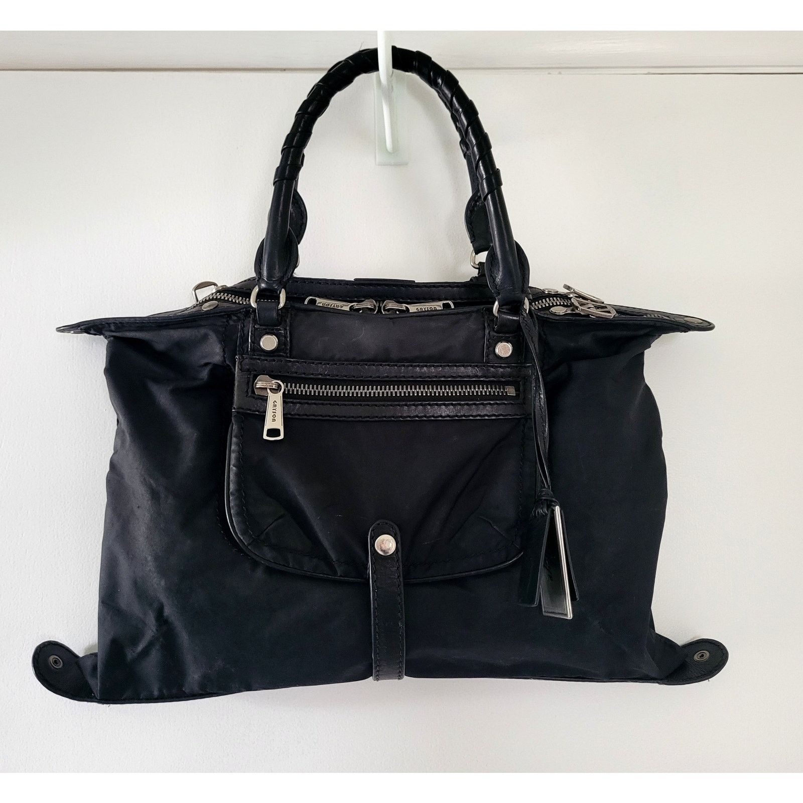 Other Joy Gryson SKY Italy Handbag Tote Convertible Black Leather Size ONE SIZE - 1 Thumbnail
