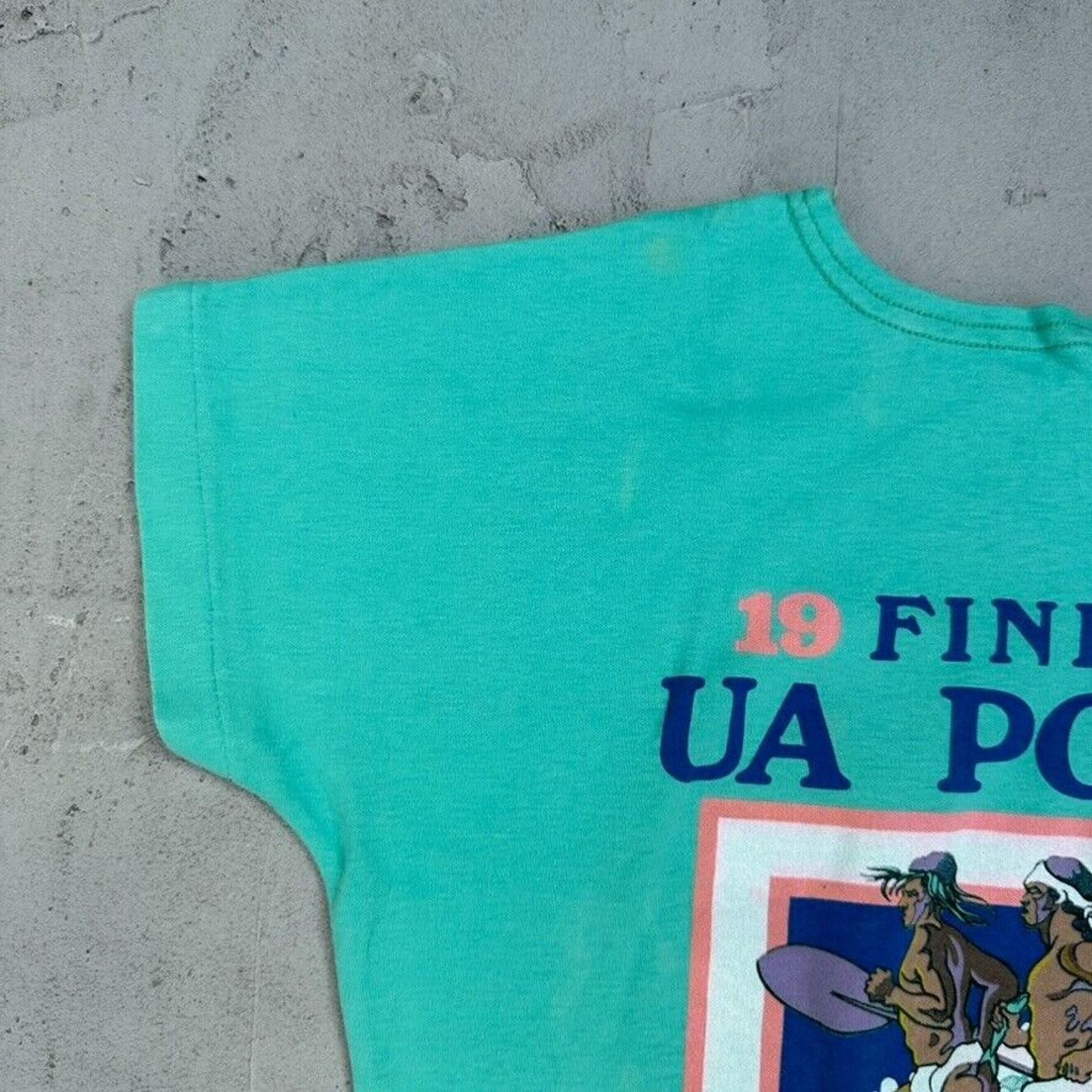 Vintage Vintage Honolulu Marathon Finisher 1987 Hawaii Teal T Shirt Size S / US 4 / IT 40 - 5 Thumbnail