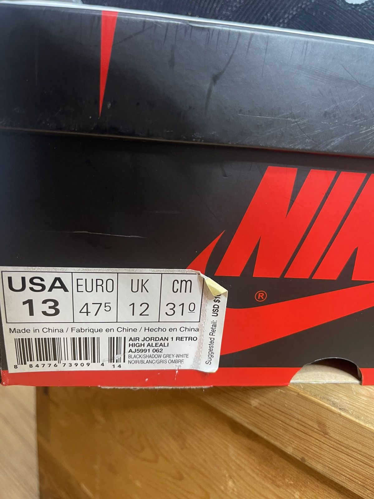 Jordan Brand Jordan 1 Retro High OG Satin Shadow Aleali May Size US 13 / EU 46 - 7 Thumbnail