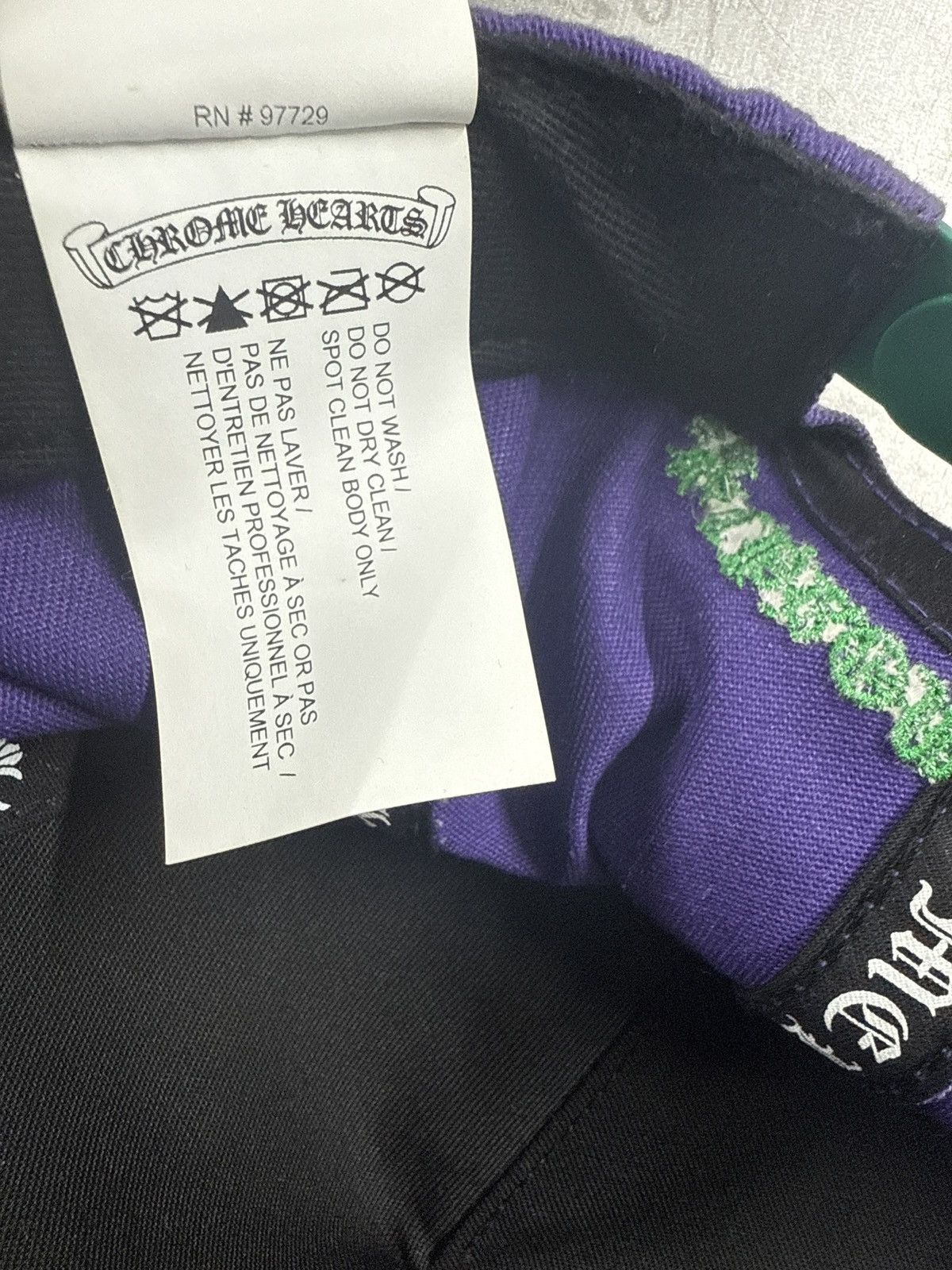 Chrome Hearts CHROME HEARTS LETTER HAT PURPLE GREEN Size ONE SIZE - 7 Thumbnail