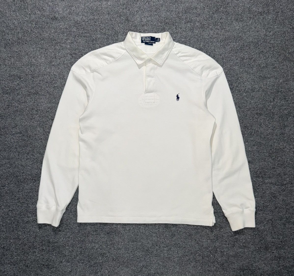 Vintage Polo Ralph Lauren Rugby Shirt White Large