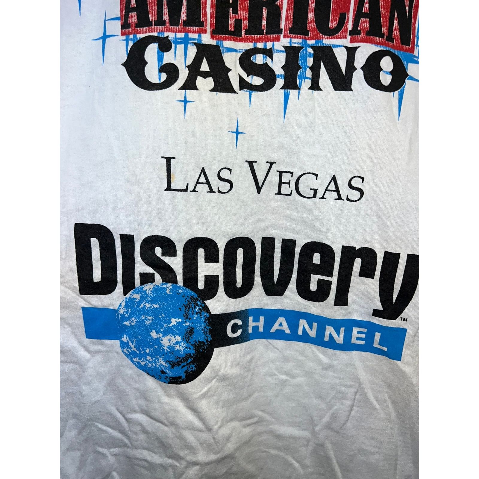 Fruit Of The Loom Vintage Discovery Channel Shirt American Casino TV Show XL Size US XL / EU 56 / 4 - 8 Thumbnail