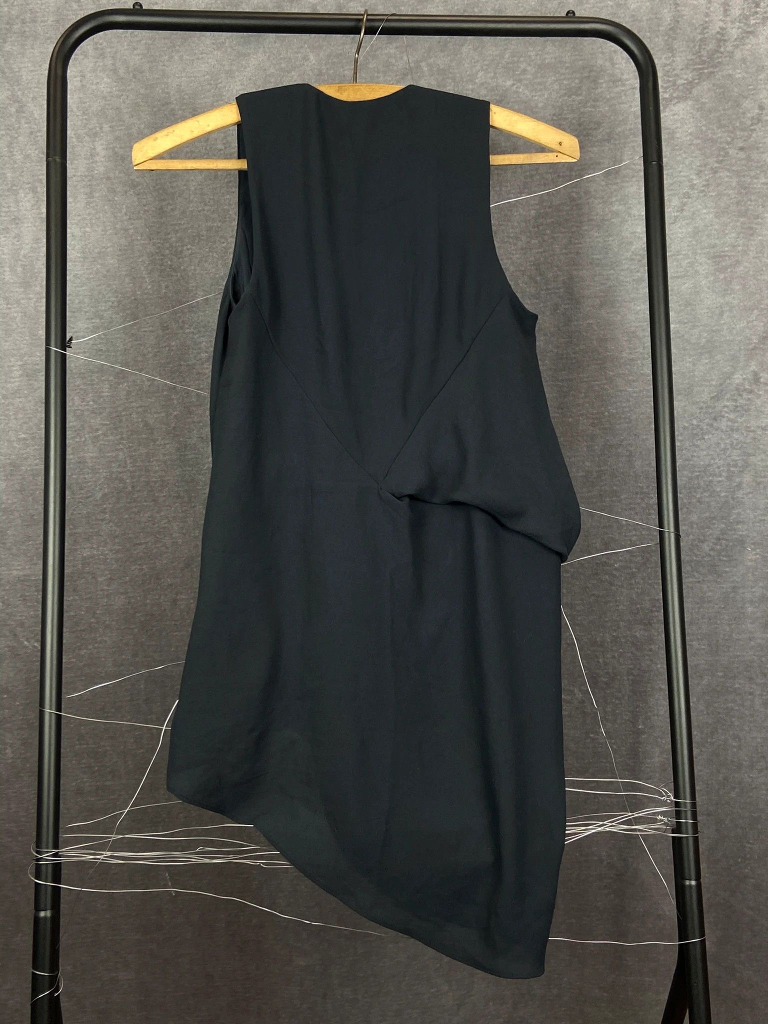 Helmut Lang Helmut Lang Silk Dress Navy Women P XS/S Fit Size S / US 4 / IT 40 - 3 Thumbnail