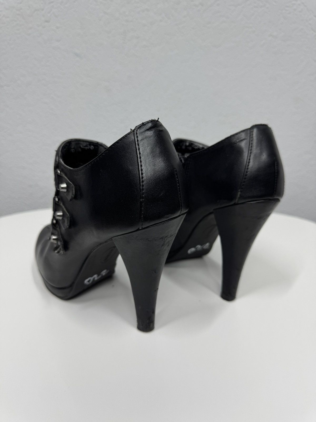 A.S.98 Vintage Leather Boots High Heel Y2k Avantgarde IfSixWasNine Size US 8 / IT 38 - 9 Thumbnail