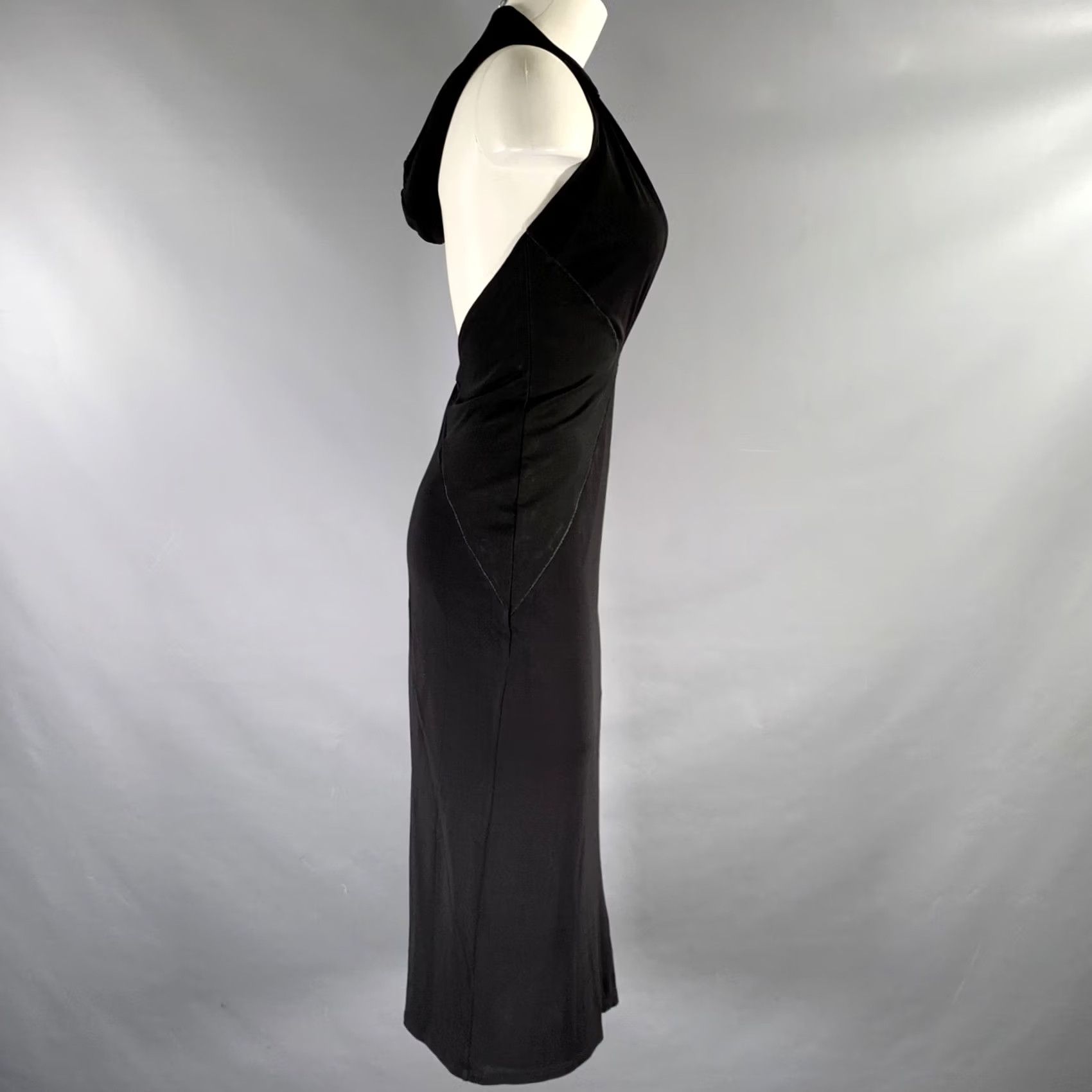 Miaou MIAOU Dress Knee Length Black S Spandex Viscose Women Midi Knee-Length Size S / US 4 / IT 40 - 2 Thumbnail
