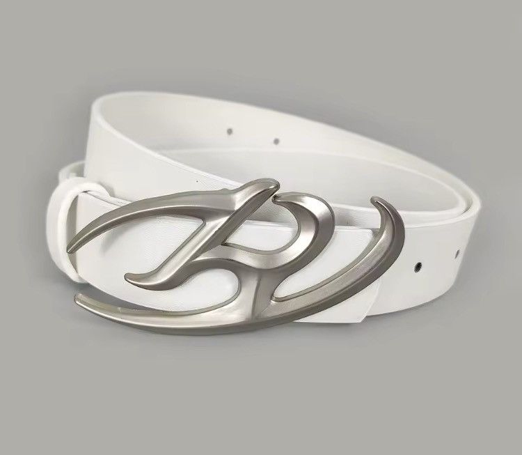 Japanese Brand Y2K Style chrome buckle belt Size ONE SIZE - 1 Thumbnail