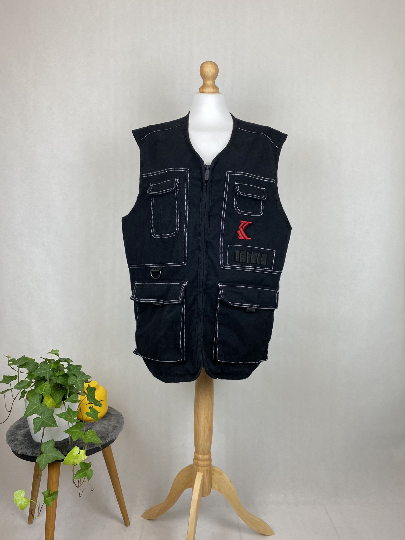 Karl Kani × Vintage karl kani vest denim jean rap hip hop sew Size US XL / EU 56 / 4 - 1 Thumbnail