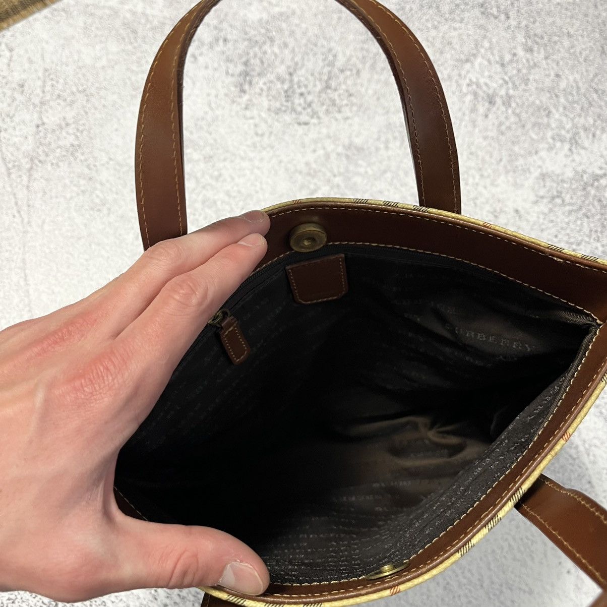 Burberry Burberry Leather Tote Bag Womens Made In Italy Size ONE SIZE - 6 Thumbnail