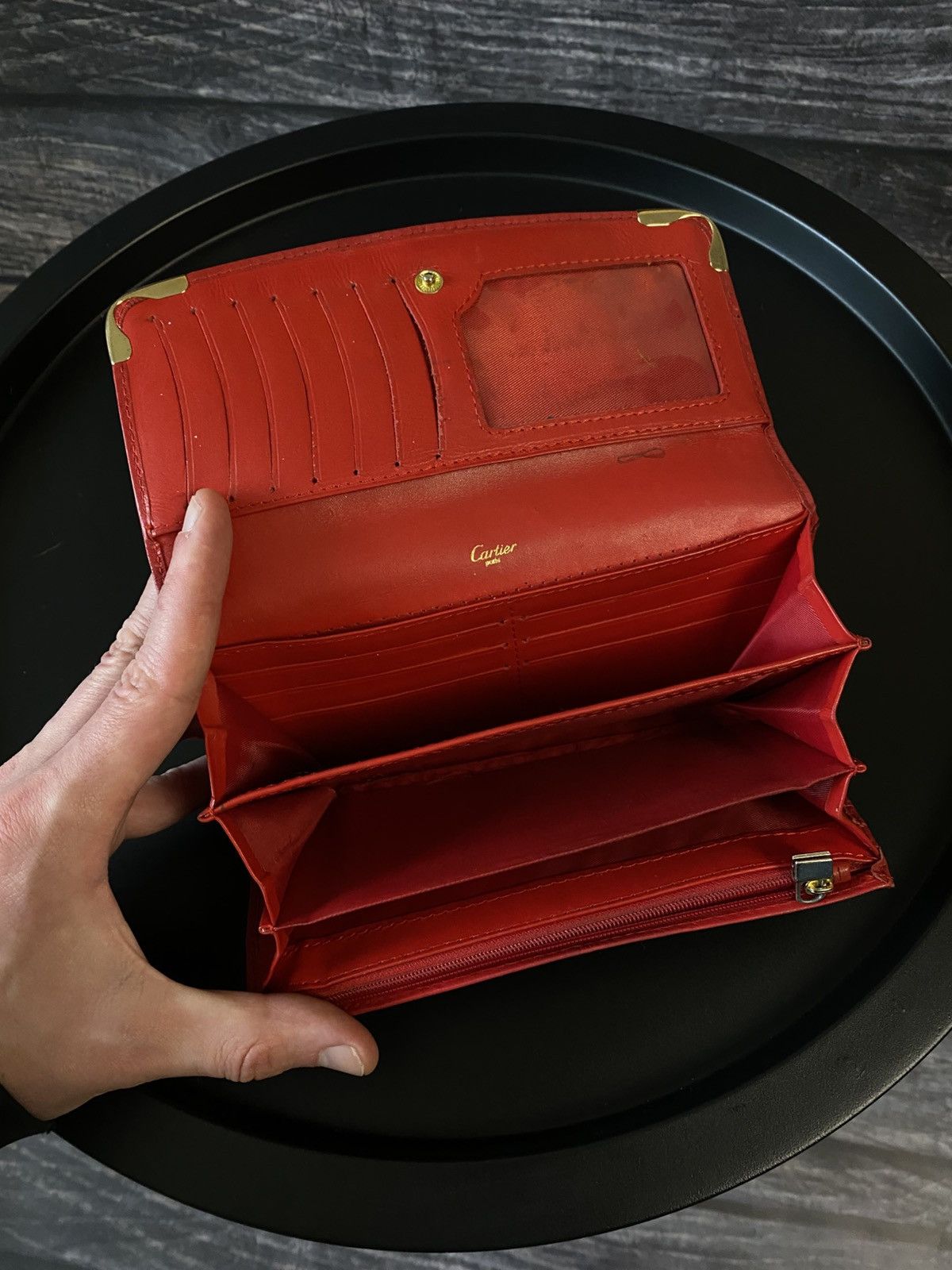 Cartier × Leather Cartier Leather Clutch Wallet Size ONE SIZE - 5 Thumbnail