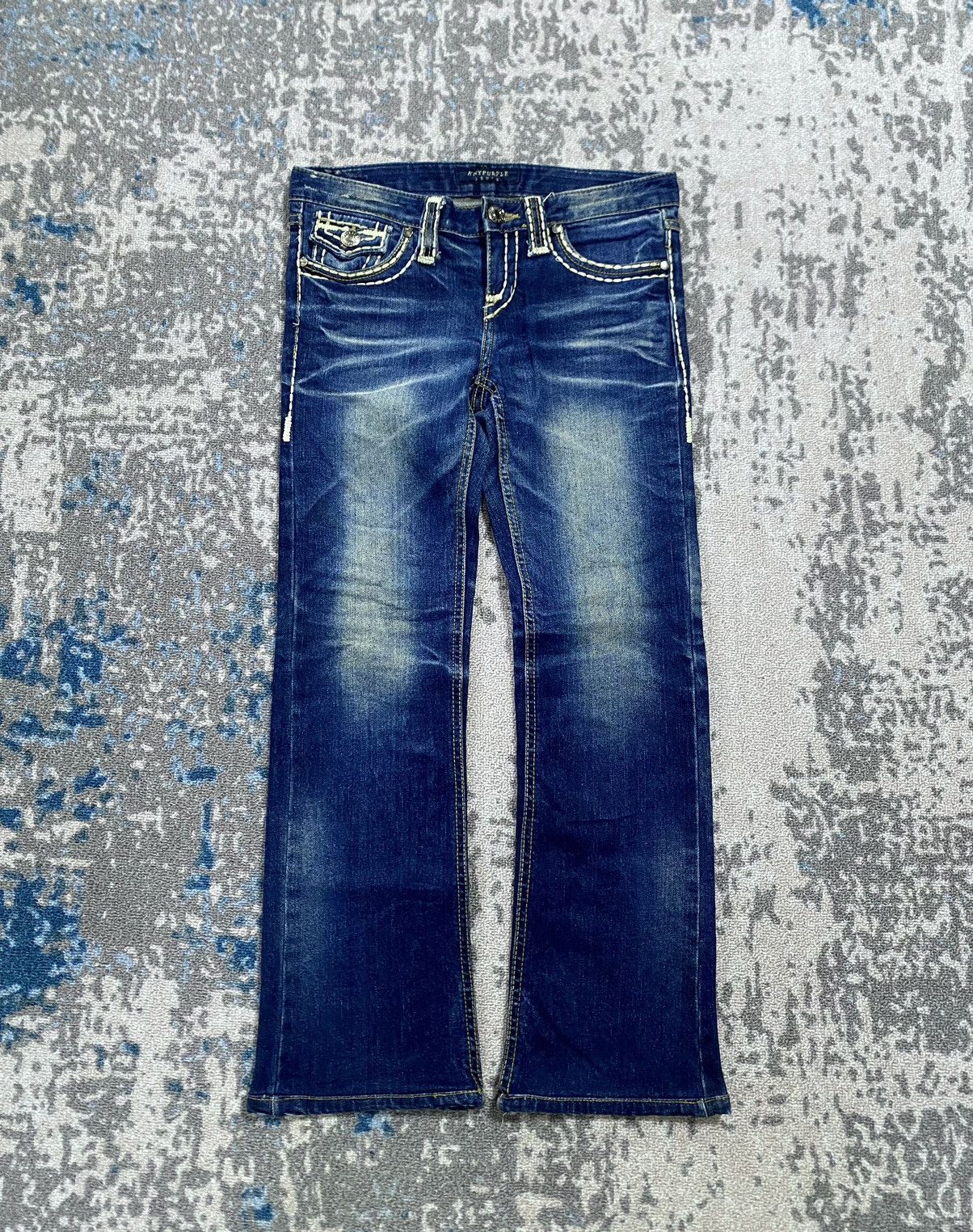 Japanese Brand Japanes Anypurple washed denim jeans Size US 31 - 1 Thumbnail