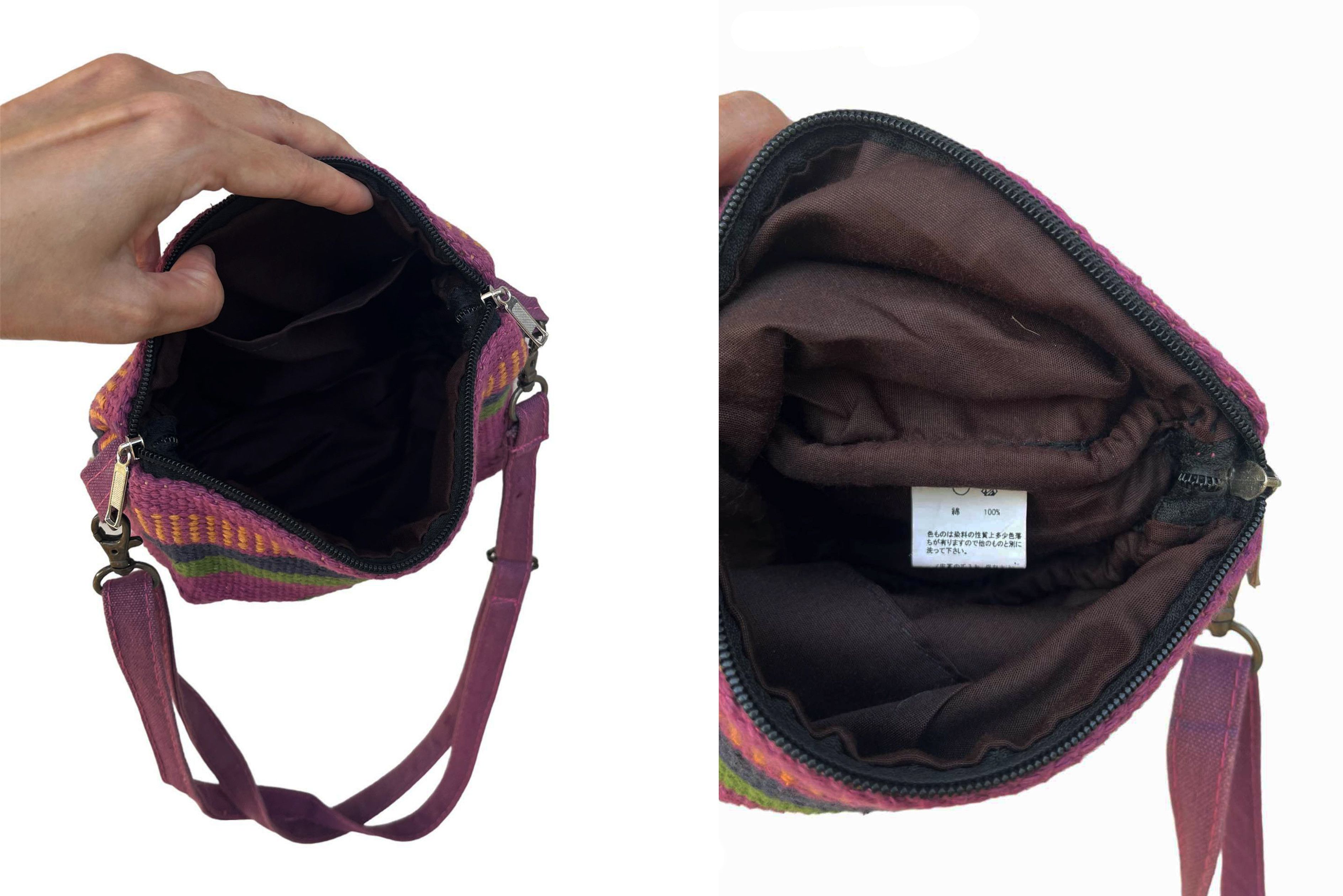 Vintage Small size Hand Loom Crossbody Bag, native American style Size ONE SIZE - 8 Thumbnail