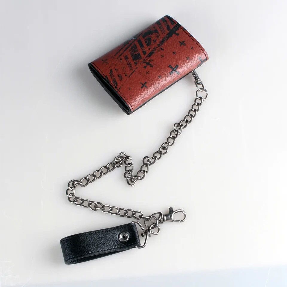 Japanese Brand × Vintage Men's Skull Cross Chain 3 Fold Men's Wallet Size ONE SIZE - 3 Thumbnail